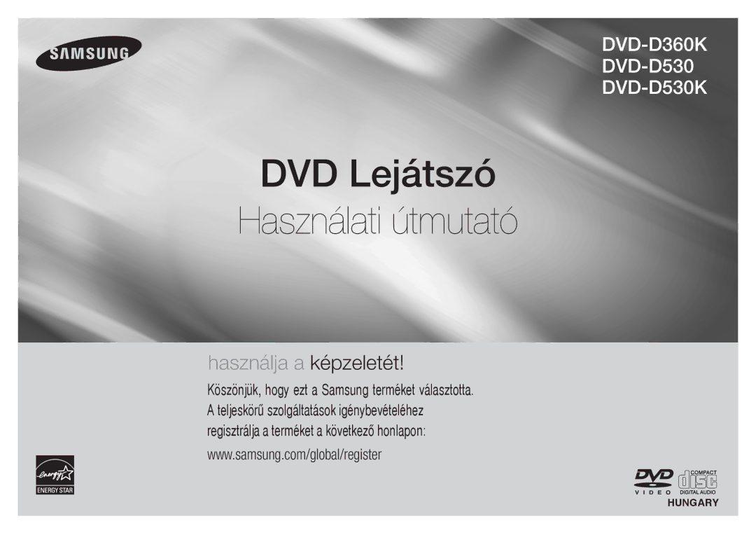 Samsung DVD-D530/EN manual DVD Lejátszó Használati útmutató 