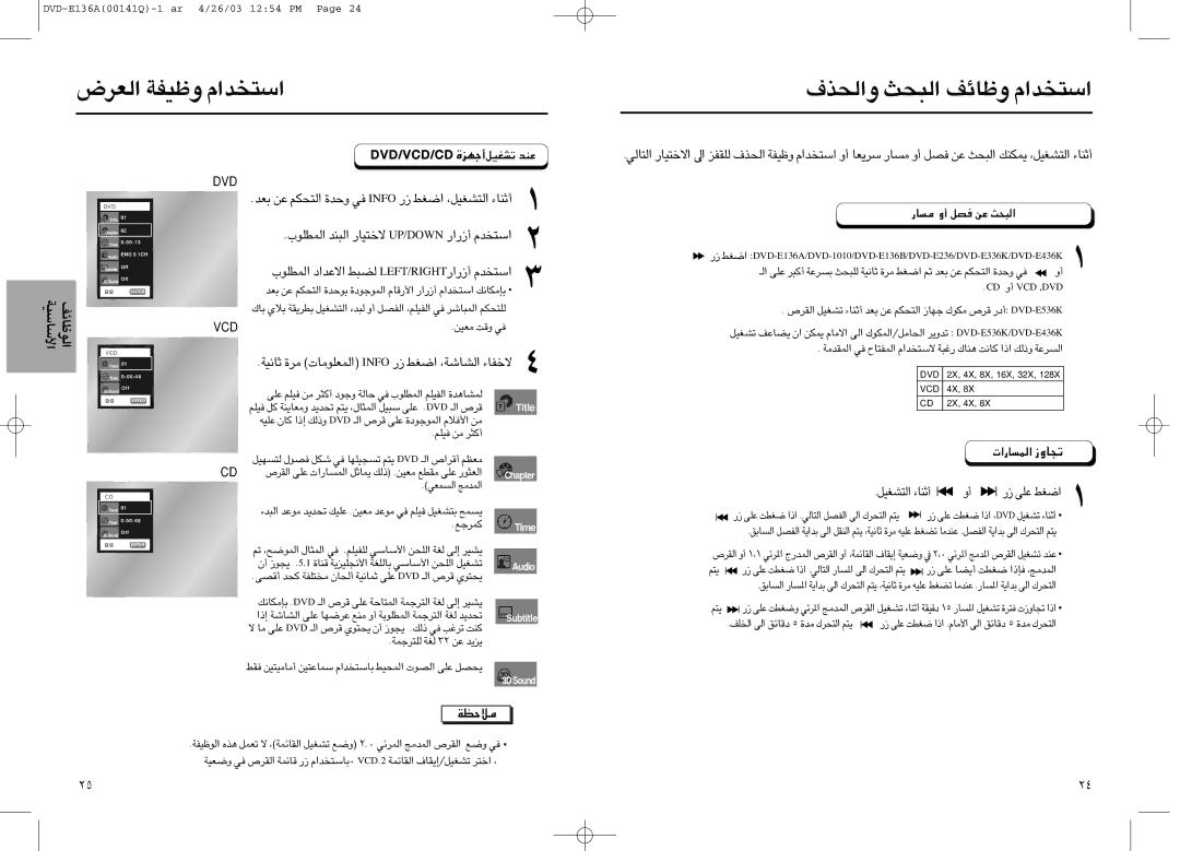 Samsung DVD-E136B/XSG, DVD-E136B/UMG manual ¿Çq\ ‡mñwé ¿LXZ¿‹, « ßUßOW, ±FOs ËÆX ≠w, ØLd§l, ÏLá 