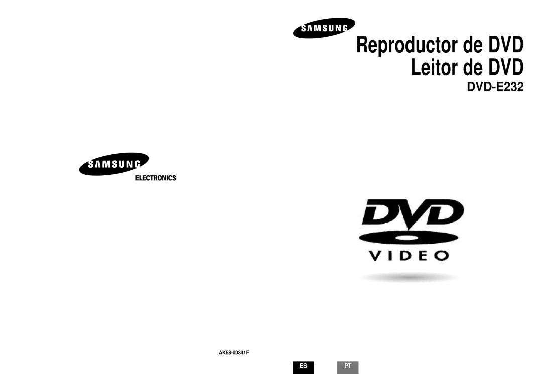 Samsung DVD-E232A/XEC manual Reproductor de DVD Leitor de DVD, AK68-00341F 