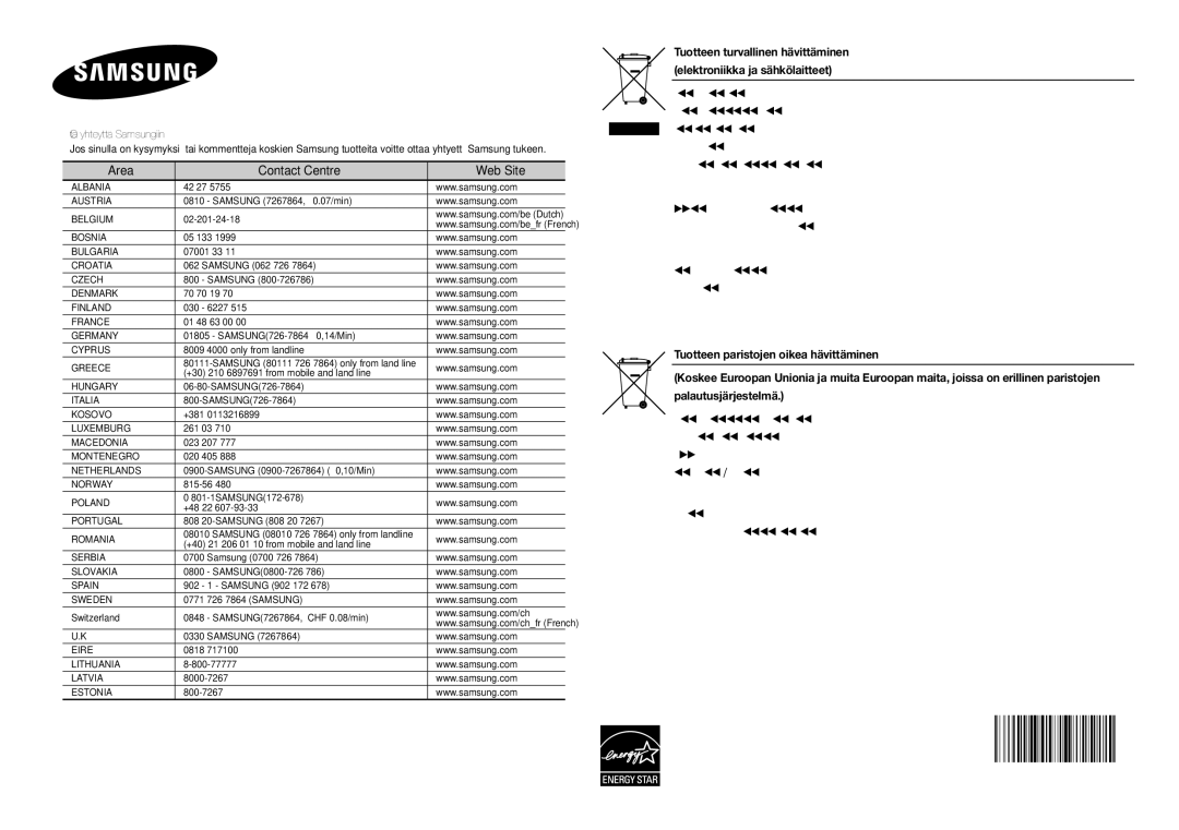 Samsung DVD-E360/XE, DVD-E350/XE, DVD-D530/XE manual AK68-02196A-00 