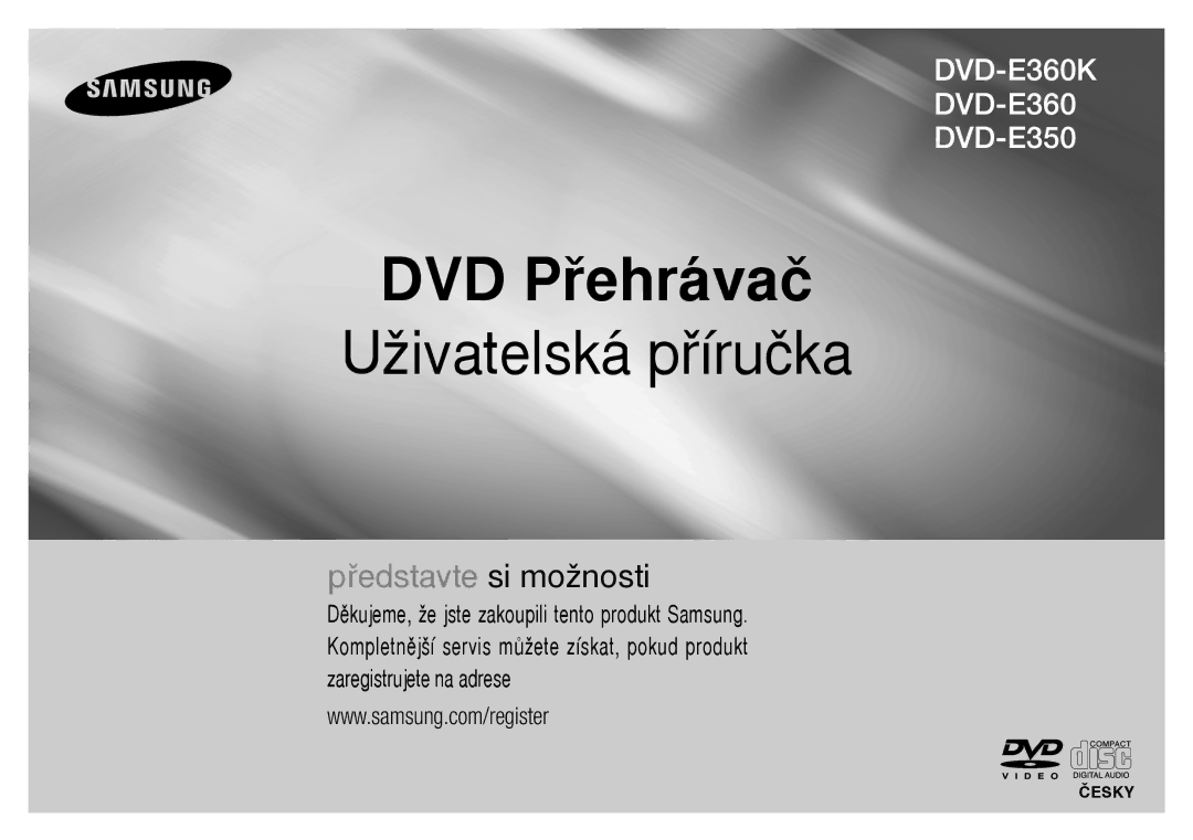 Samsung DVD-E360/EN, DVD-E360/ZF, DVD-E350/ZF, DVD-E350/XN, DVD-E350/EN, DVD-E360/XN manual DVD Player 