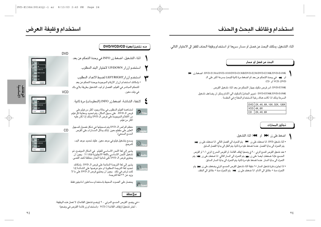 Samsung DVD-E536K/UMG manual ¿Çq\ ‡mñwé ¿LXZ¿‹ «∞c· ¿ÇFUP ‡mAôx ¿LXZ¿‹, «∞uUzn, ±FOs ËÆX ≠w, ØLd§l, ÏLá 