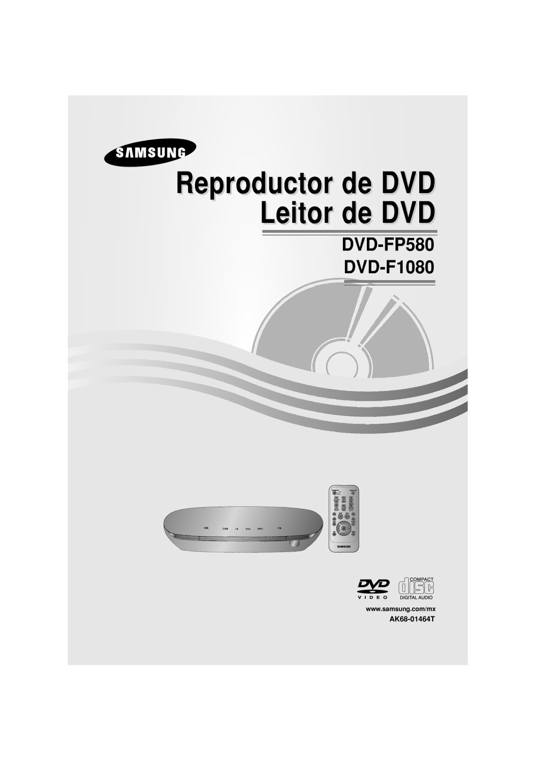 Samsung DVD-F1080/XEC, DVD-F1080/EDC manual Reproductor de DVD Leitor de DVD, AK68-01464T 