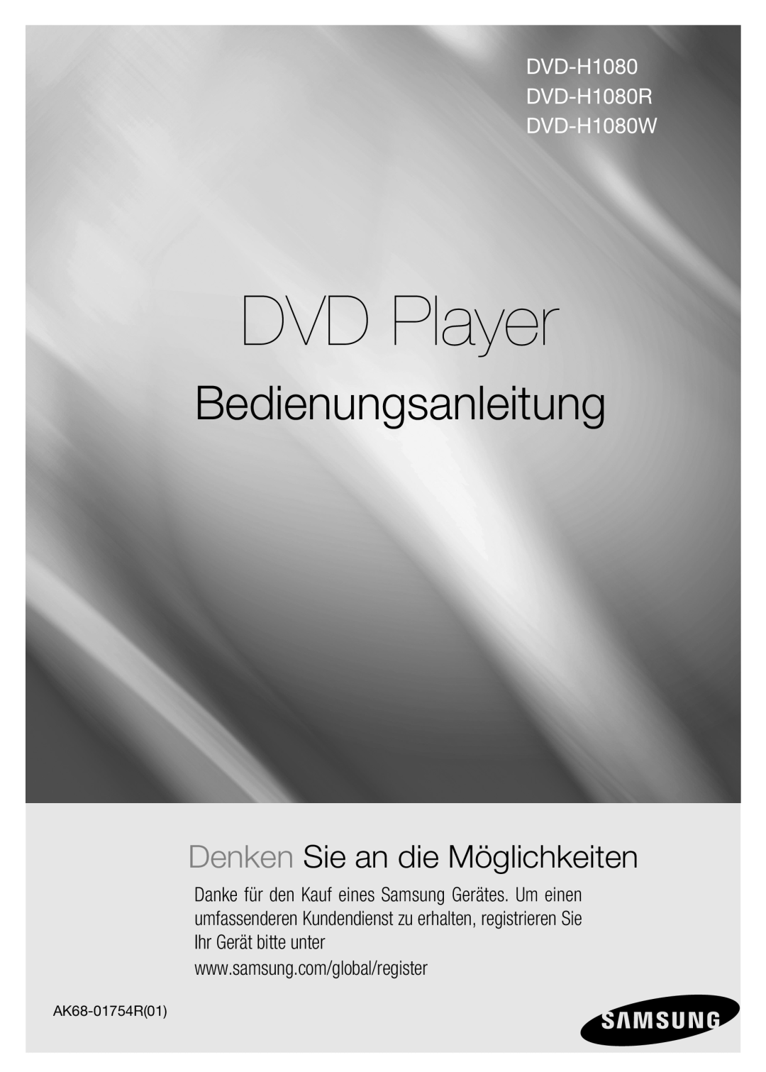 Samsung DVD-H1080W/EDC, DVD-H1080/EDC manual DVD Player, Bedienungsanleitung, DVD-H1080 DVD-H1080R DVD-H1080W 