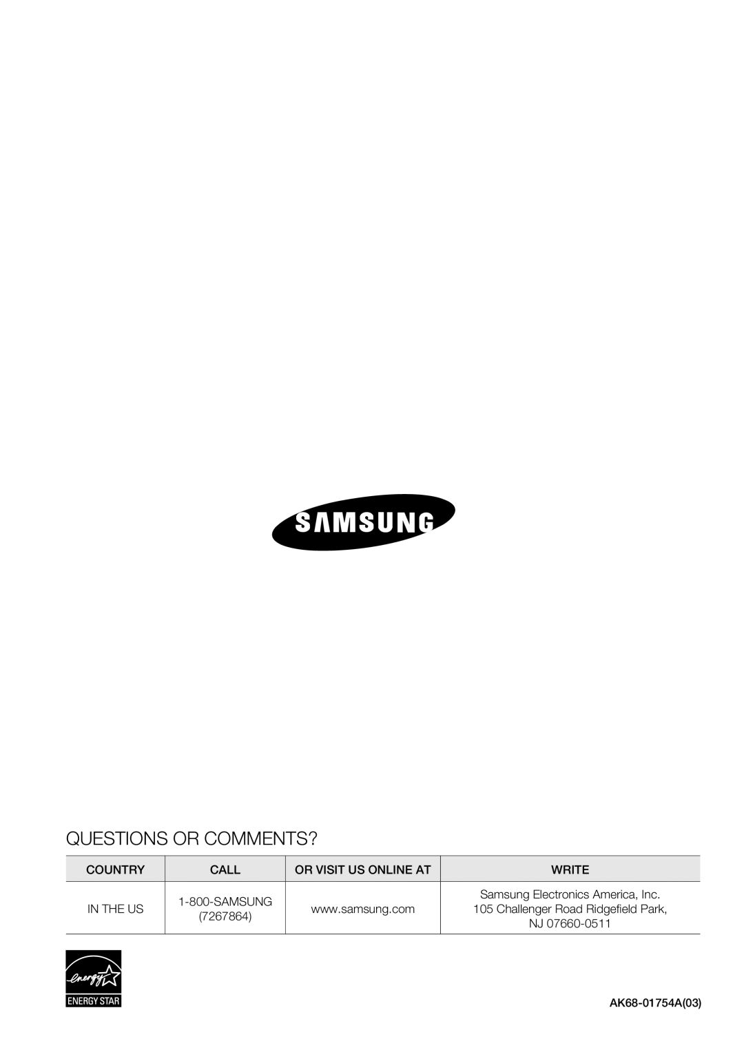 Samsung DVD-H1080R, DVD-H1080W user manual Questions or COMMENTS? 