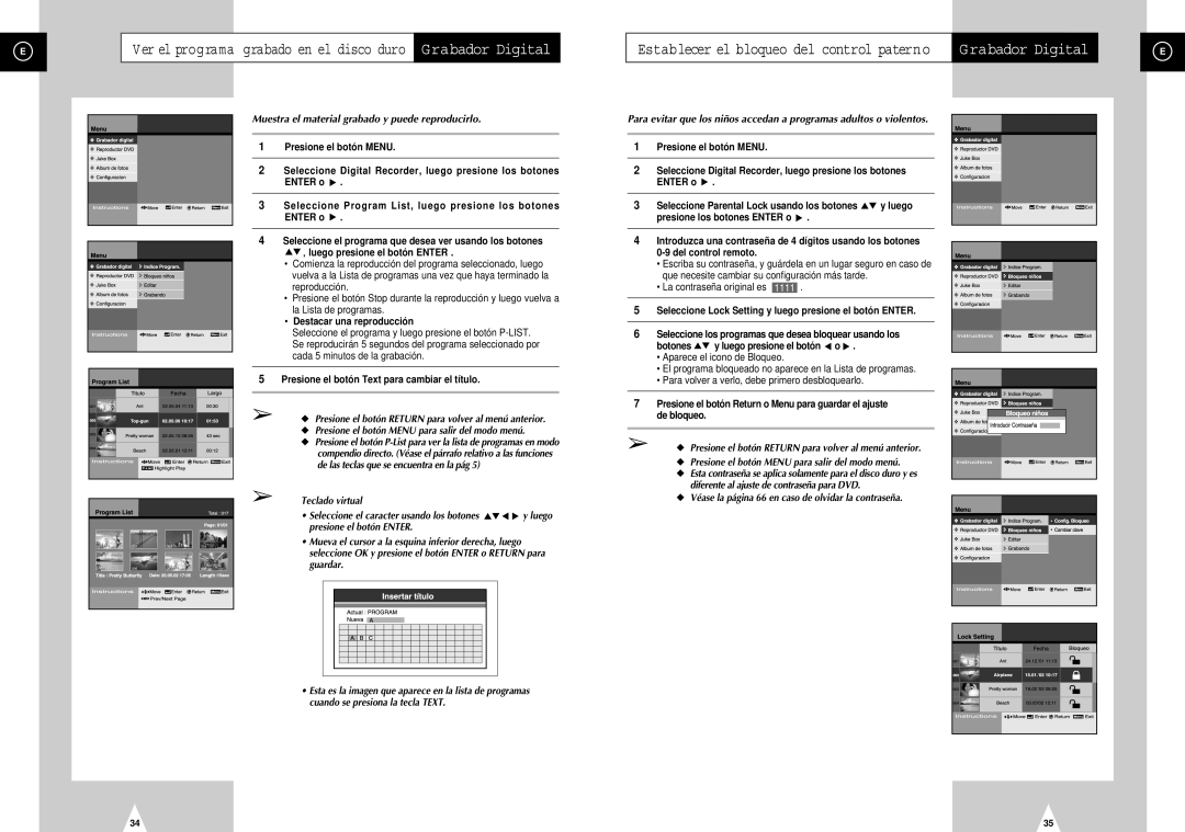 Samsung DVD-H40E/XEC, DVD-H40E/AFR manual Muestra el material grabado y puede reproducirlo, Destacar una reproducción 