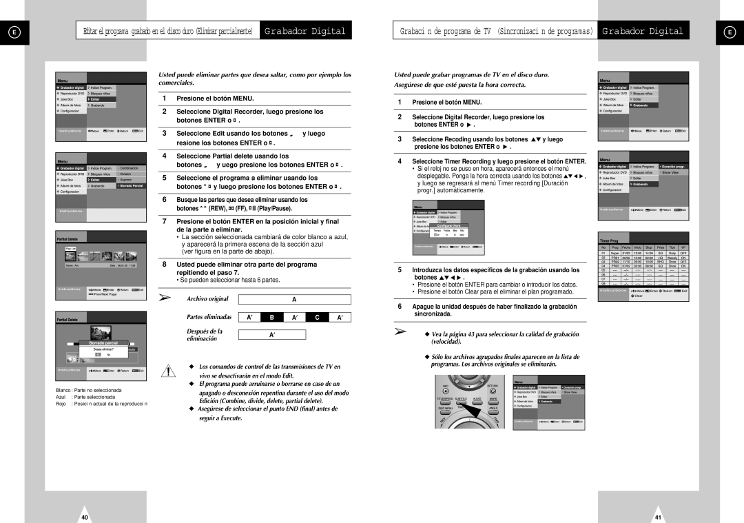 Samsung DVD-H40E/AFR, DVD-H40E/XEC manual Velocidad, Sólo los archivos agrupados finales aparecen en la lista de 