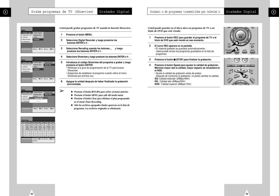 Samsung DVD-H40E/XEC, DVD-H40E/AFR manual Presione el botón Stop para finalizar la grabación 