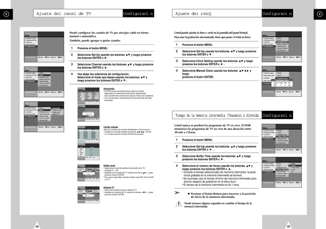 Samsung DVD-H40E/XEC, DVD-H40E/AFR manual Ajuste del canal de TV 