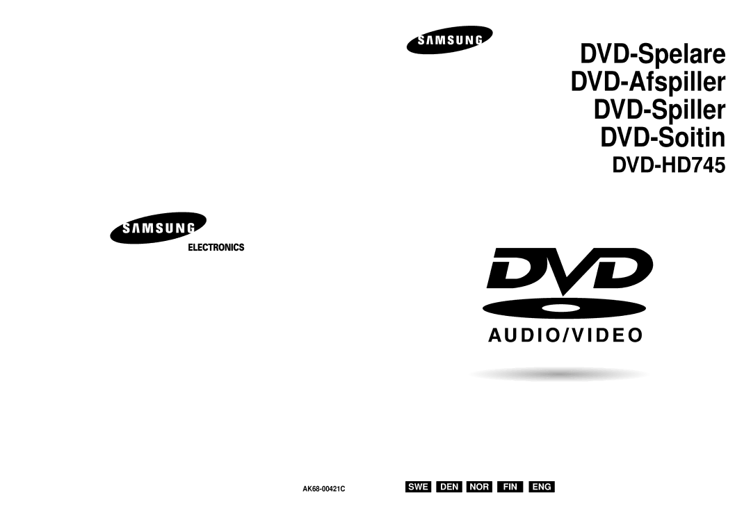 Samsung DVD-HD745/XEE manual DVD-Spelare DVD-Afspiller DVD-Spiller DVD-Soitin 