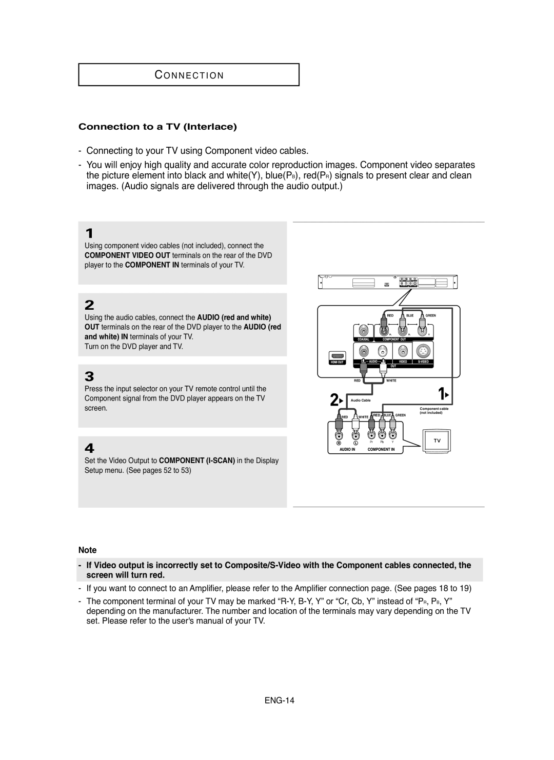 Samsung DVD-HD755 manual Connection to a TV Interlace 