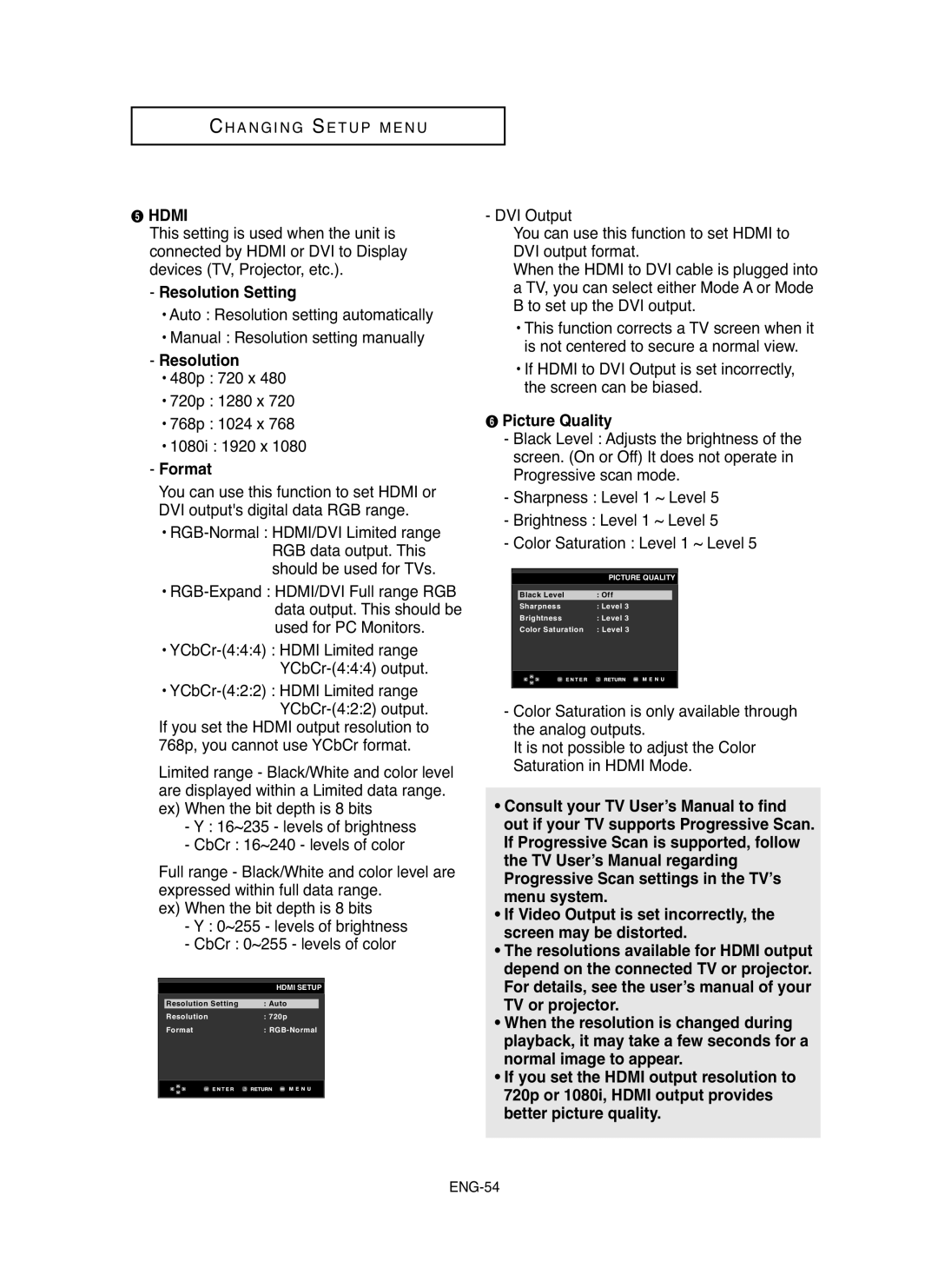 Samsung DVD-HD755 manual ˆ Hdmi 