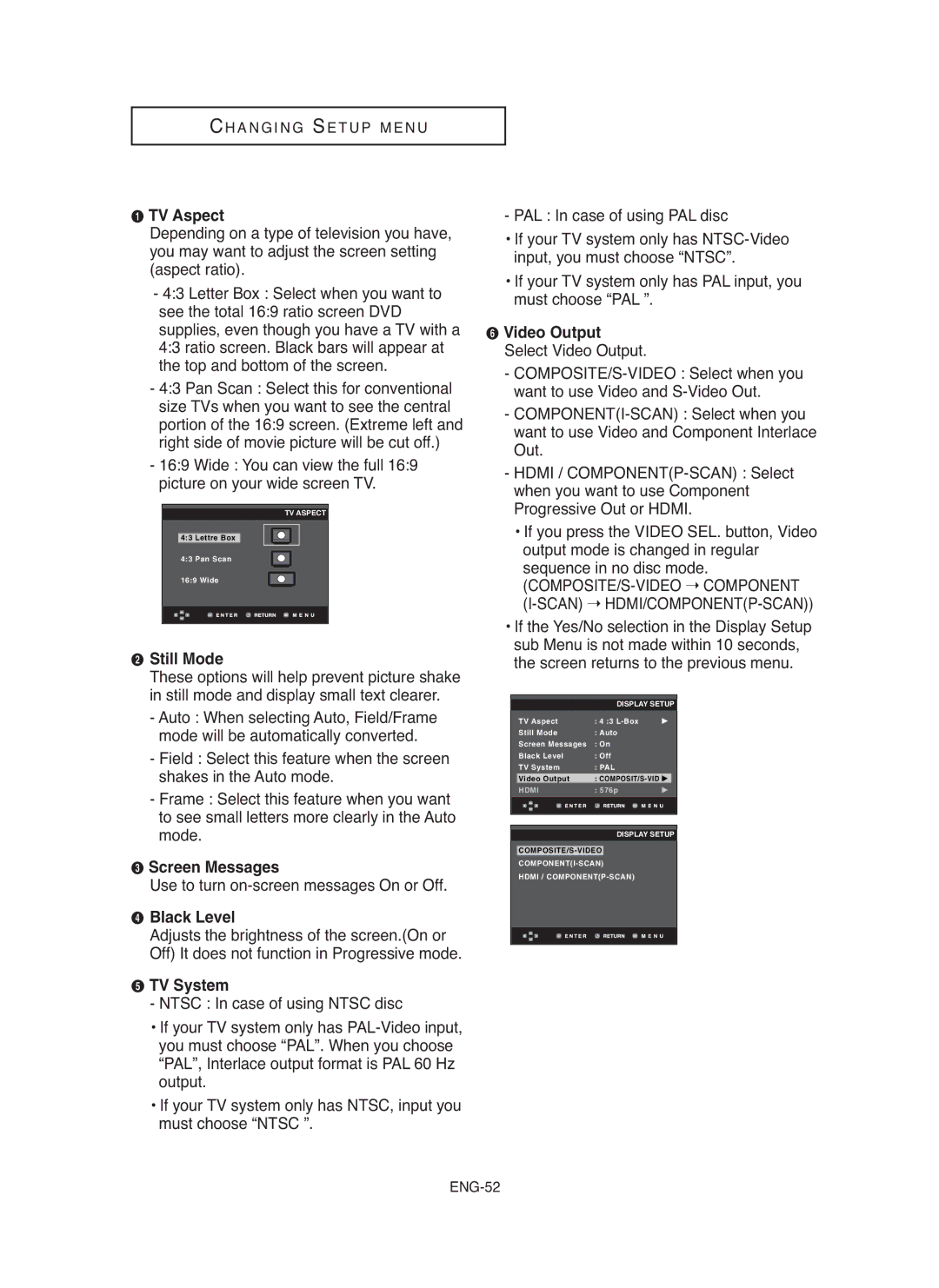 Samsung DVD-HD850/XSG, DVD-HD850/UMG, DVD-HD850/AFR, DVD-HD850/AND manual Screen Messages 