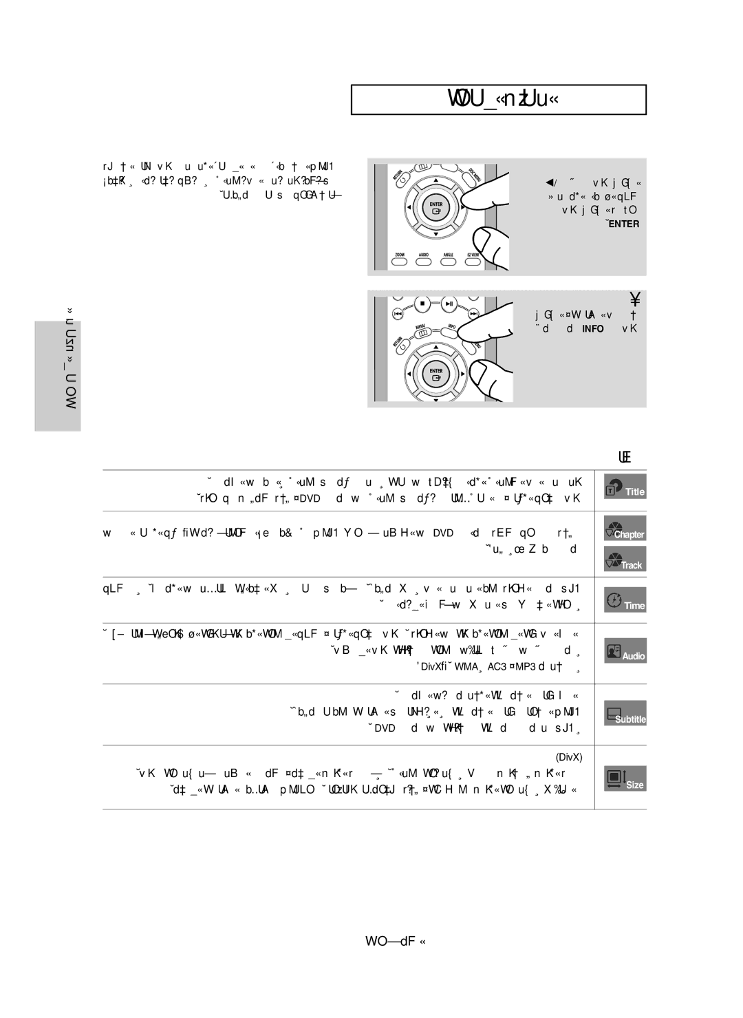 Samsung DVD-HD850/AND, DVD-HD850/UMG, DVD-HD850/XSG, DVD-HD850/AFR manual ≤≥ ≠ WOÐdF 