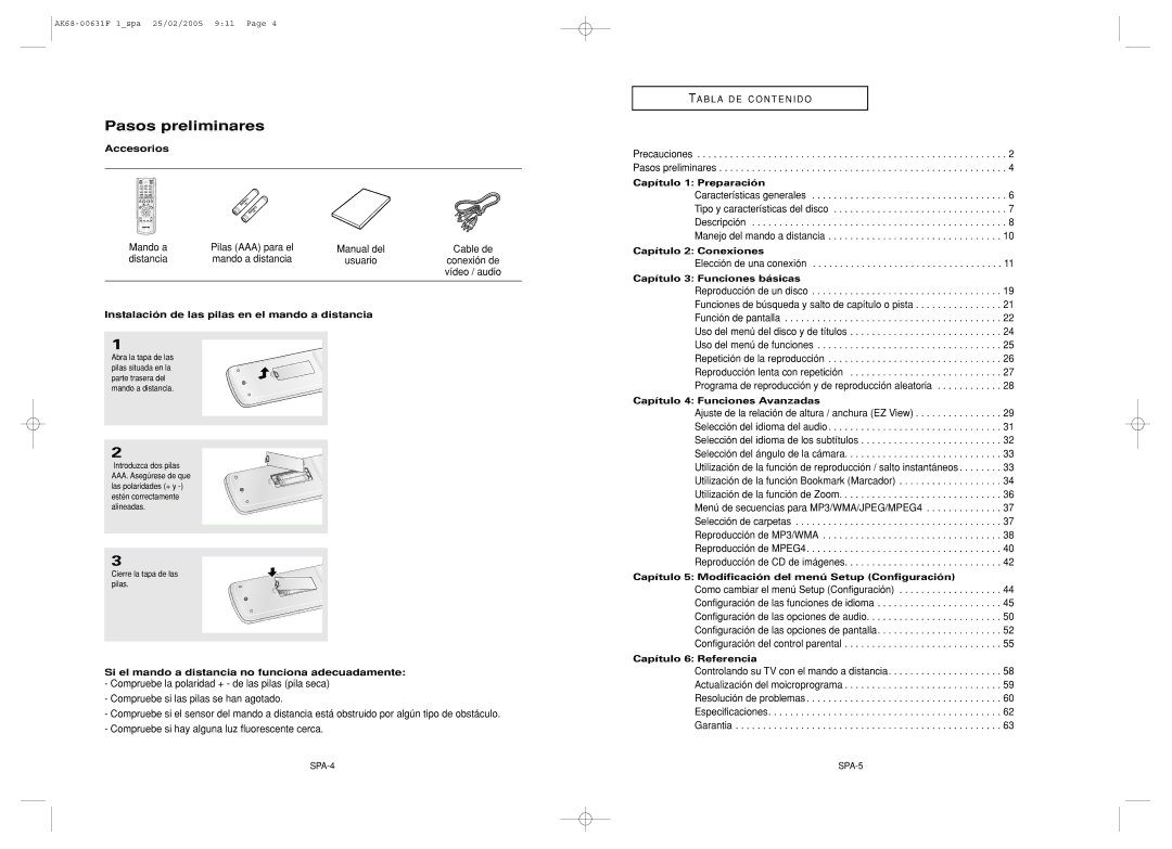 Samsung DVD-HD850/XEC manual Pasos preliminares 