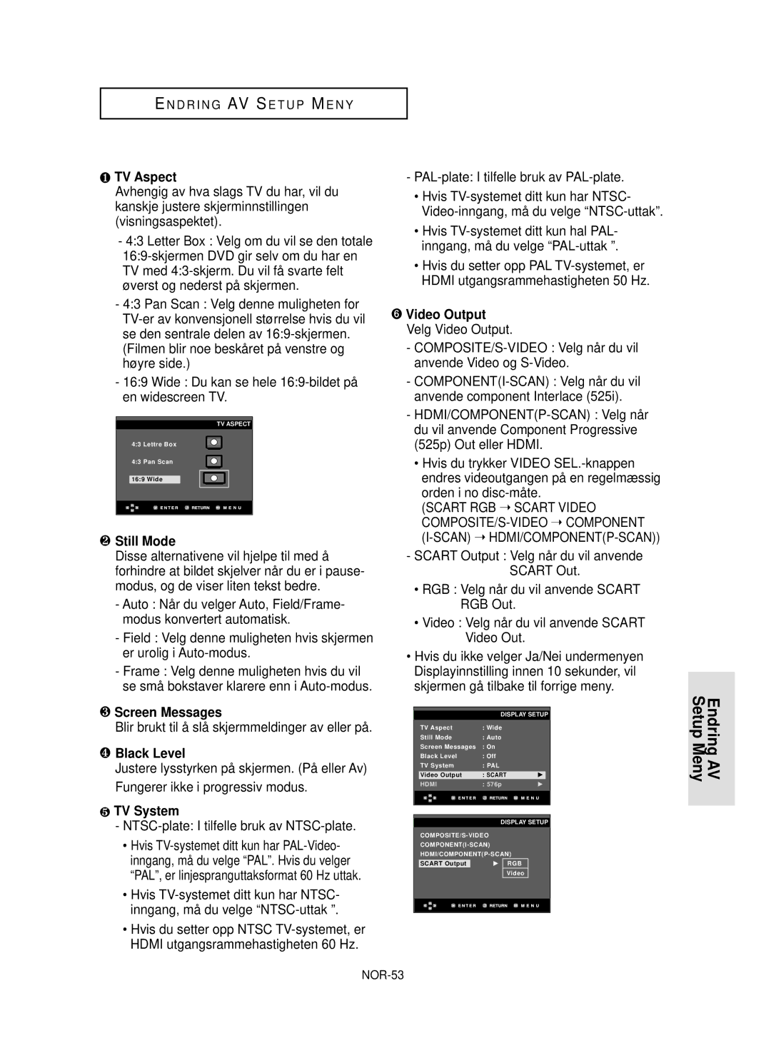 Samsung DVD-HD850/XEE Høyre side, Blir brukt til å slå skjermmeldinger av eller på, PAL-plate I tilfelle bruk av PAL-plate 