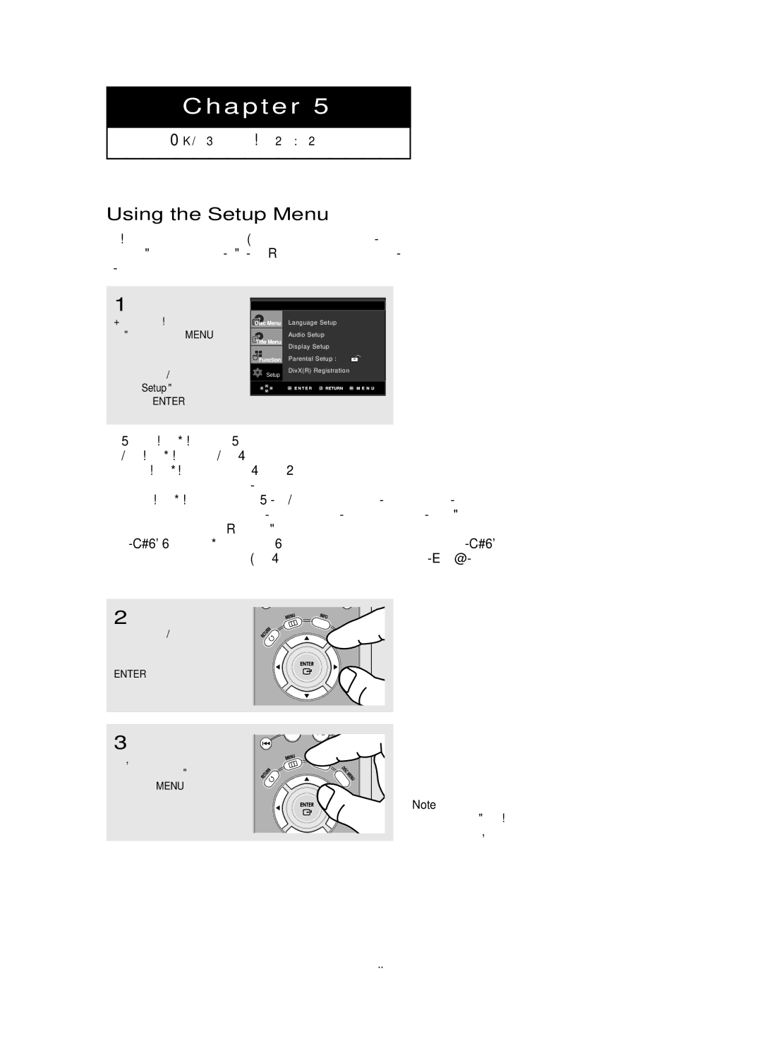 Samsung DVD-HD850/XSV manual Using the Setup Menu 