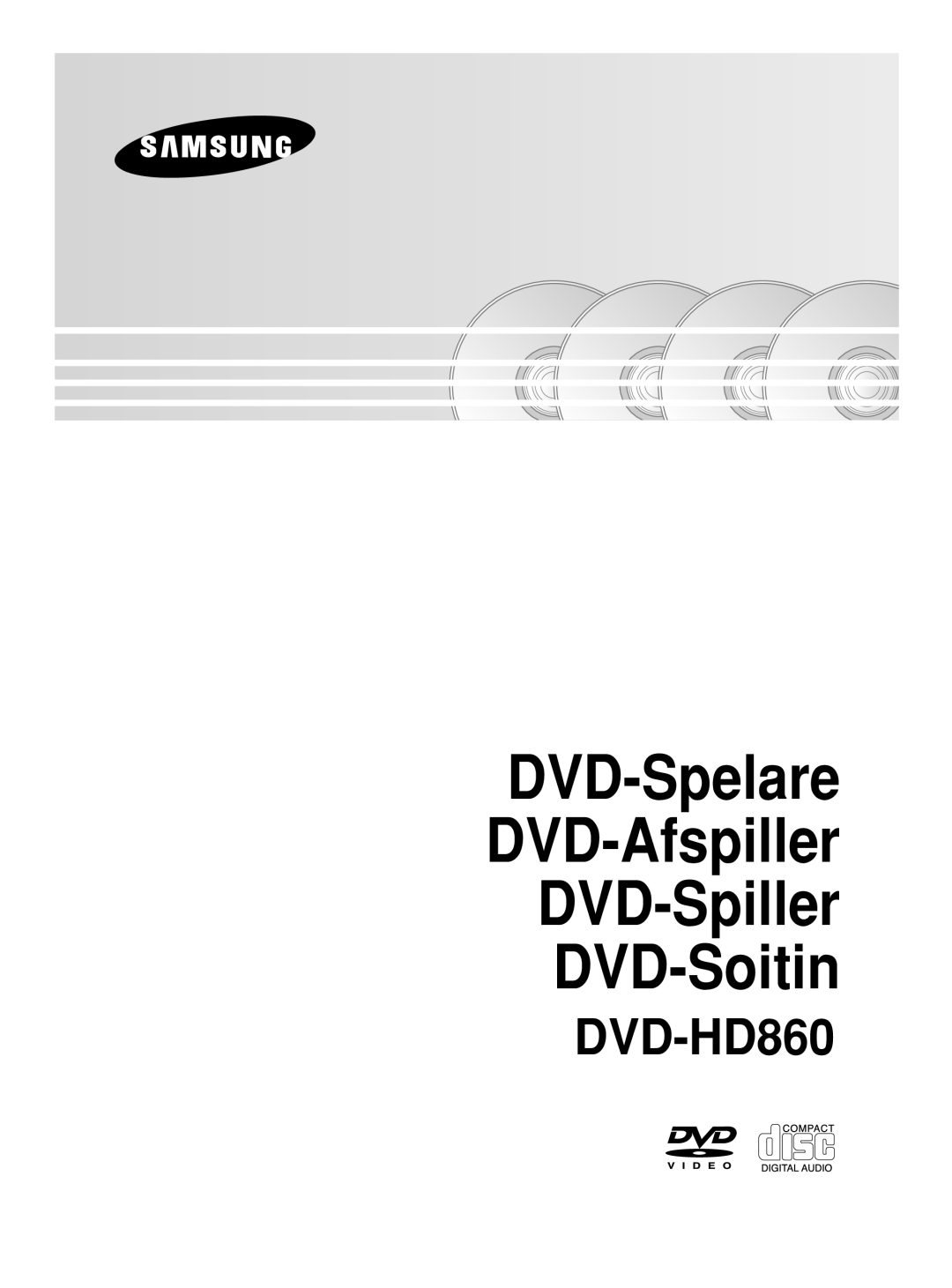 Samsung DVD-HD860/XEE manual DVD-Spelare DVD-Afspiller DVD-Spiller DVD-Soitin 