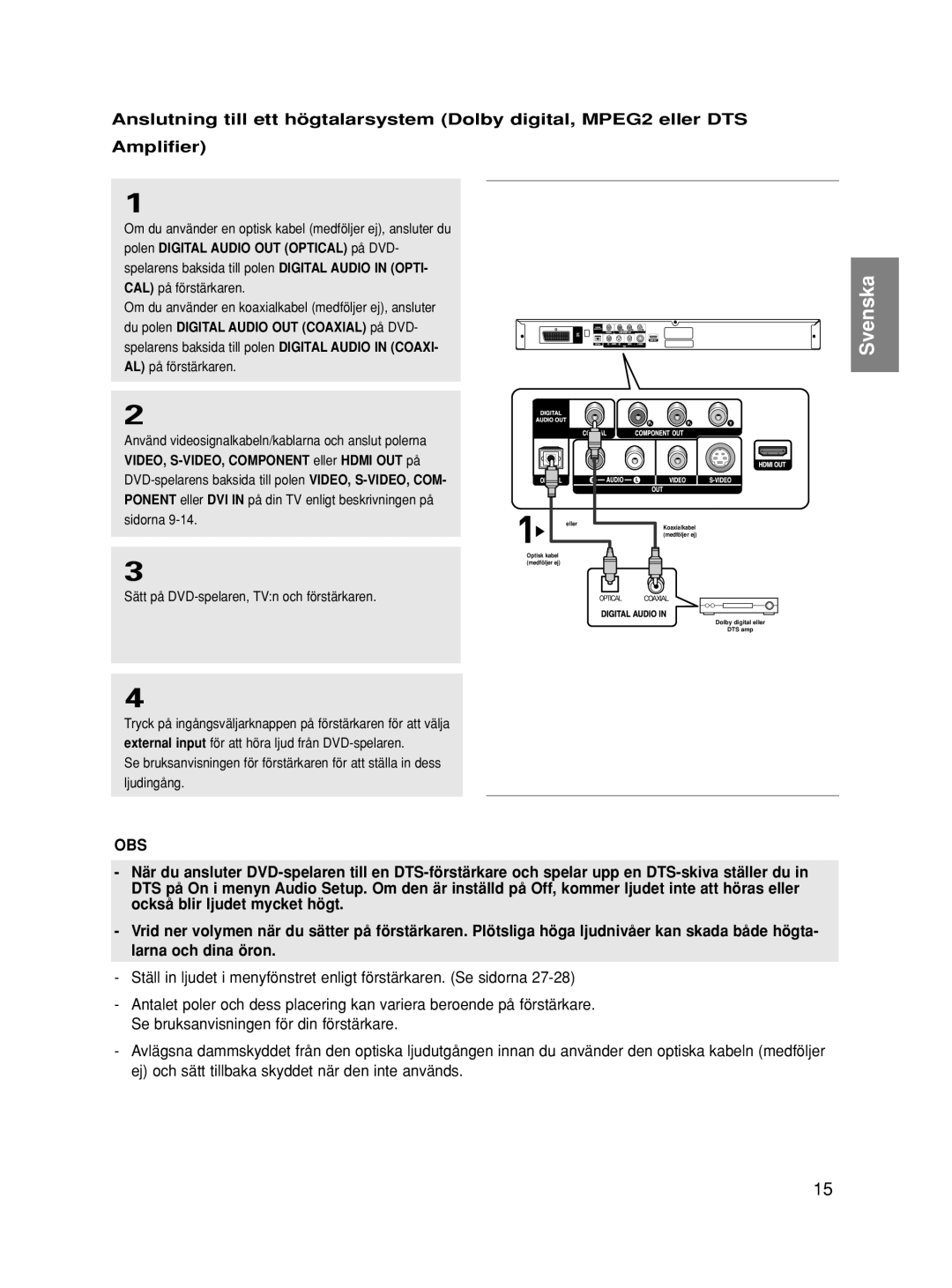 Samsung DVD-HD860/XEE manual Svenska 