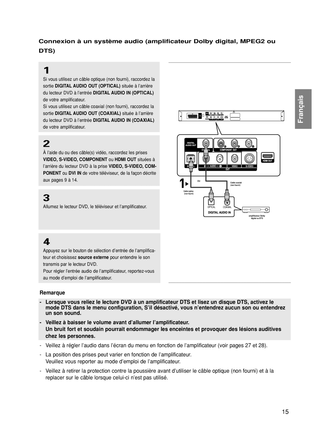 Samsung DVD-HD860/XET, DVD-HD860/XEG, DVD-HD860/XEL, DVD-HD860/XEC, DVD-HD860/FOU, DVD-HD860/XEH manual Dts 