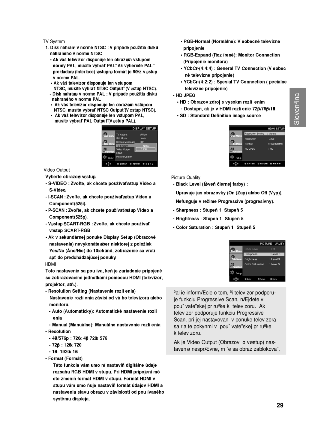 Samsung DVD-HD860/FOU manual HD Obrazovù zdroj s vysokùm rozlí›ením, SD Standard Definition image source, ˘stup SCART-RGB 