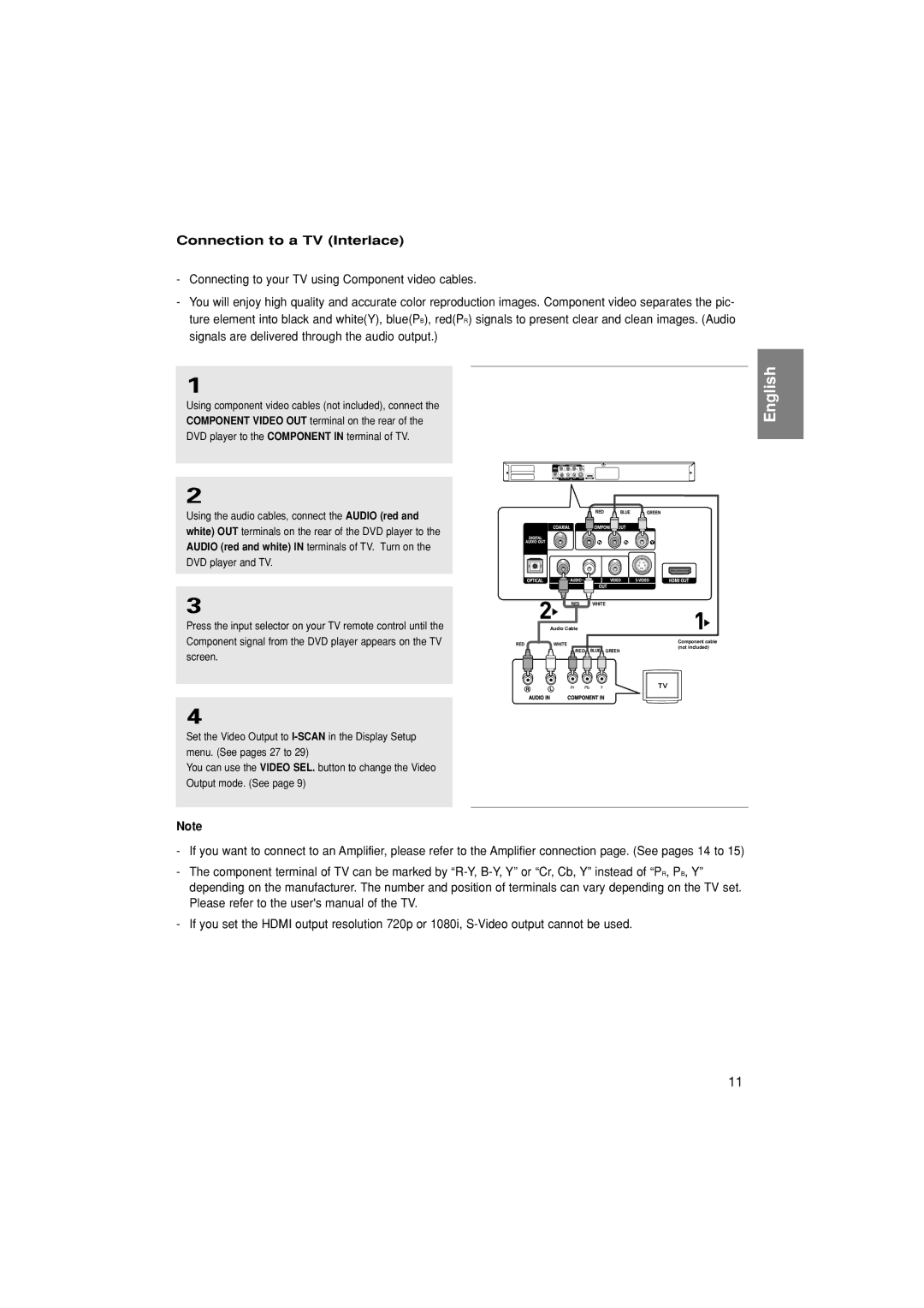 Samsung DVD-HD870/SAM manual Connection to a TV Interlace, Press the input selector on your TV remote control until 