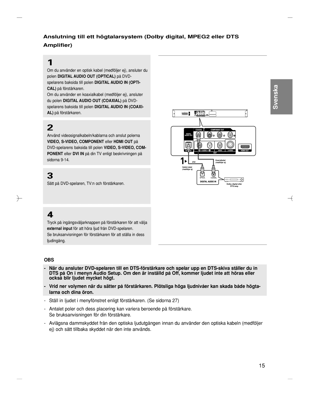 Samsung DVD-HD870/XEE manual Svenska 