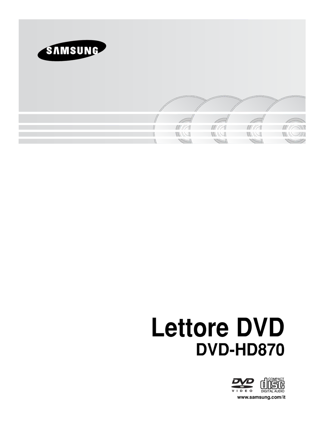 Samsung DVD-HD870/XET, DVD-HD870/XEF manual Lettore DVD 