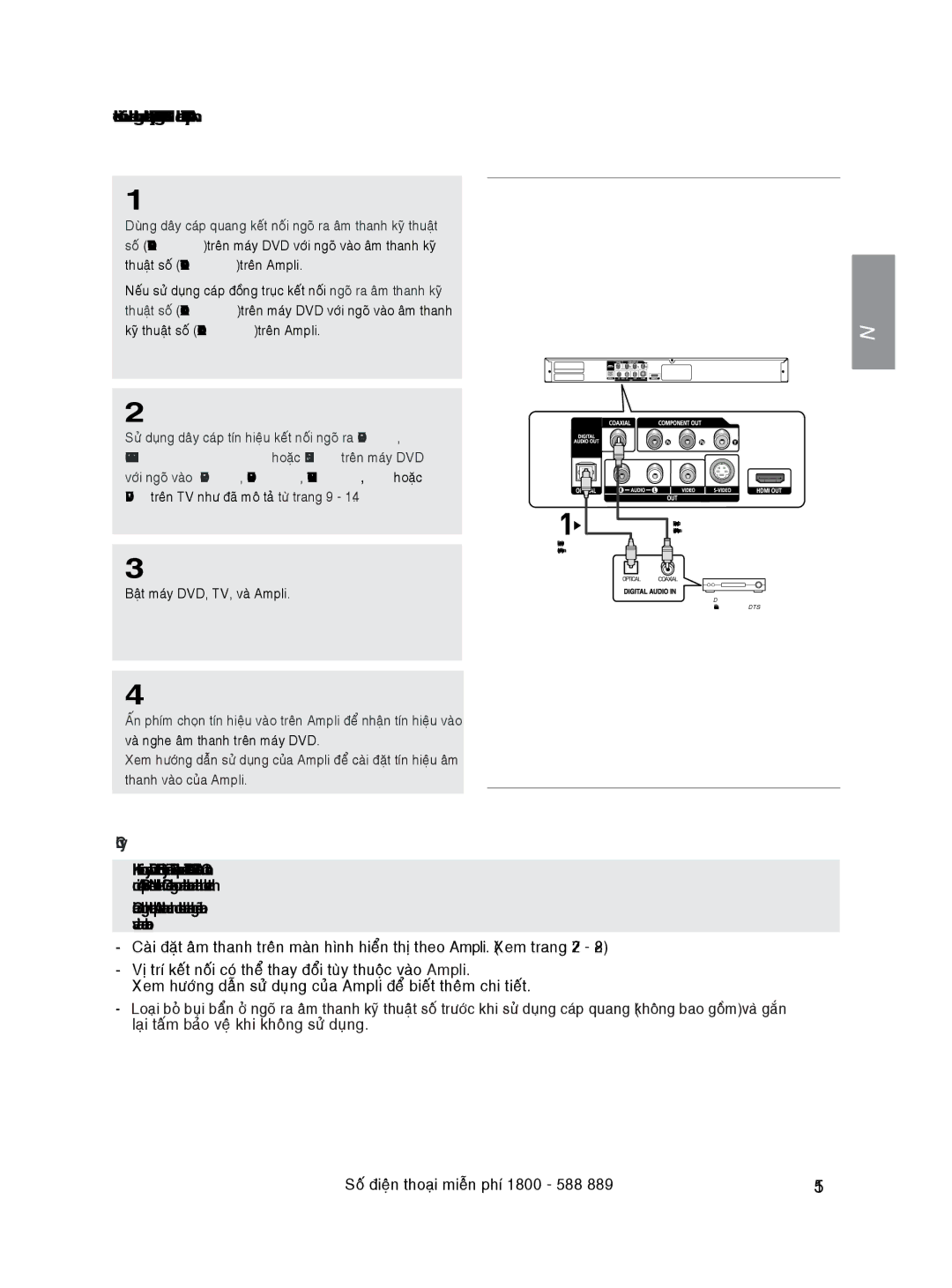 Samsung DVD-HD870/XSV manual Thanh Dolby Digital, MPEG2 DTS Ampli, Off, Dóa DTS, Tai Khi Ampli Thanh 