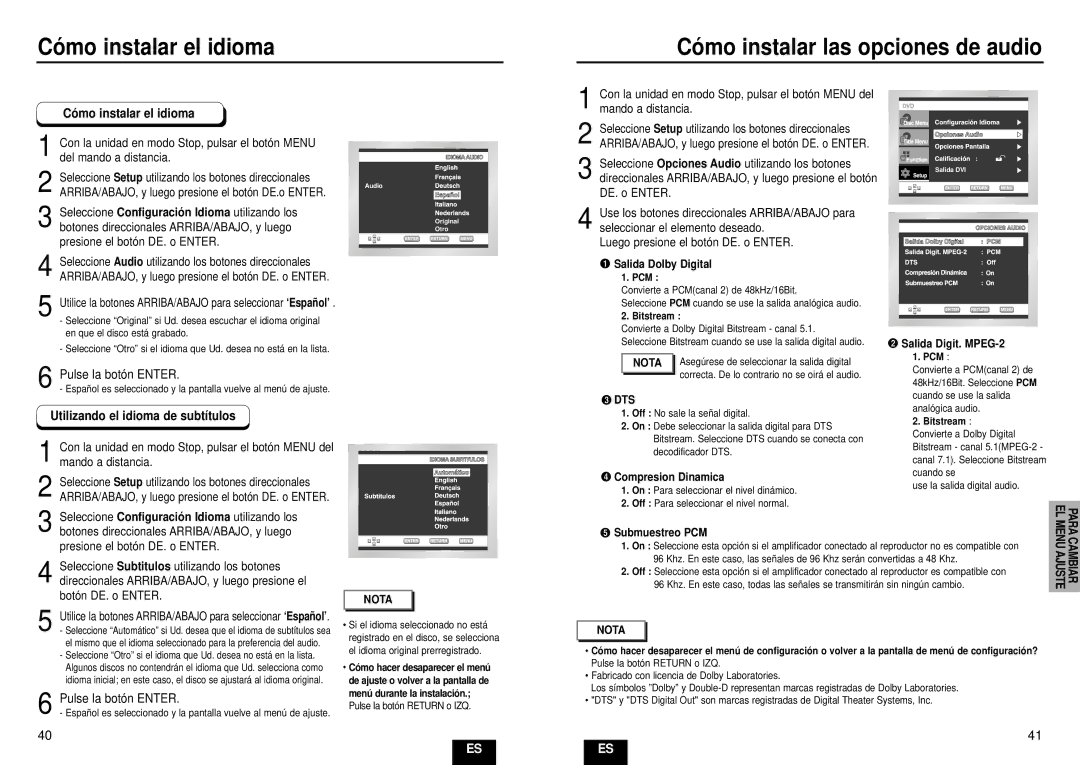 Samsung DVD-HD935/XEC manual Có mo instalar el idioma, Utilizando el idioma de subtítulos 