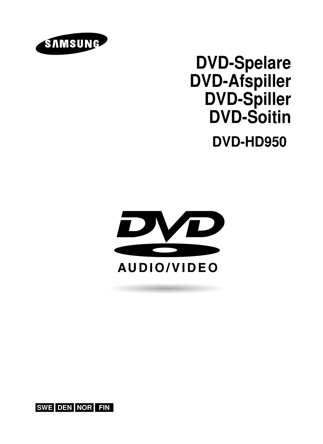 Samsung DVD-HD950/XEE manual DVD-Spelare DVD-Afspiller DVD-Spiller DVD-Soitin 