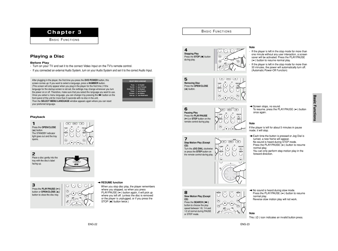 Samsung DVD-HD950/XEL, DVD-HD950/XEG, DVD-HD950/XEH, DVD-HD950/XAA manual Playing a Disc, Before Play, Resume function 