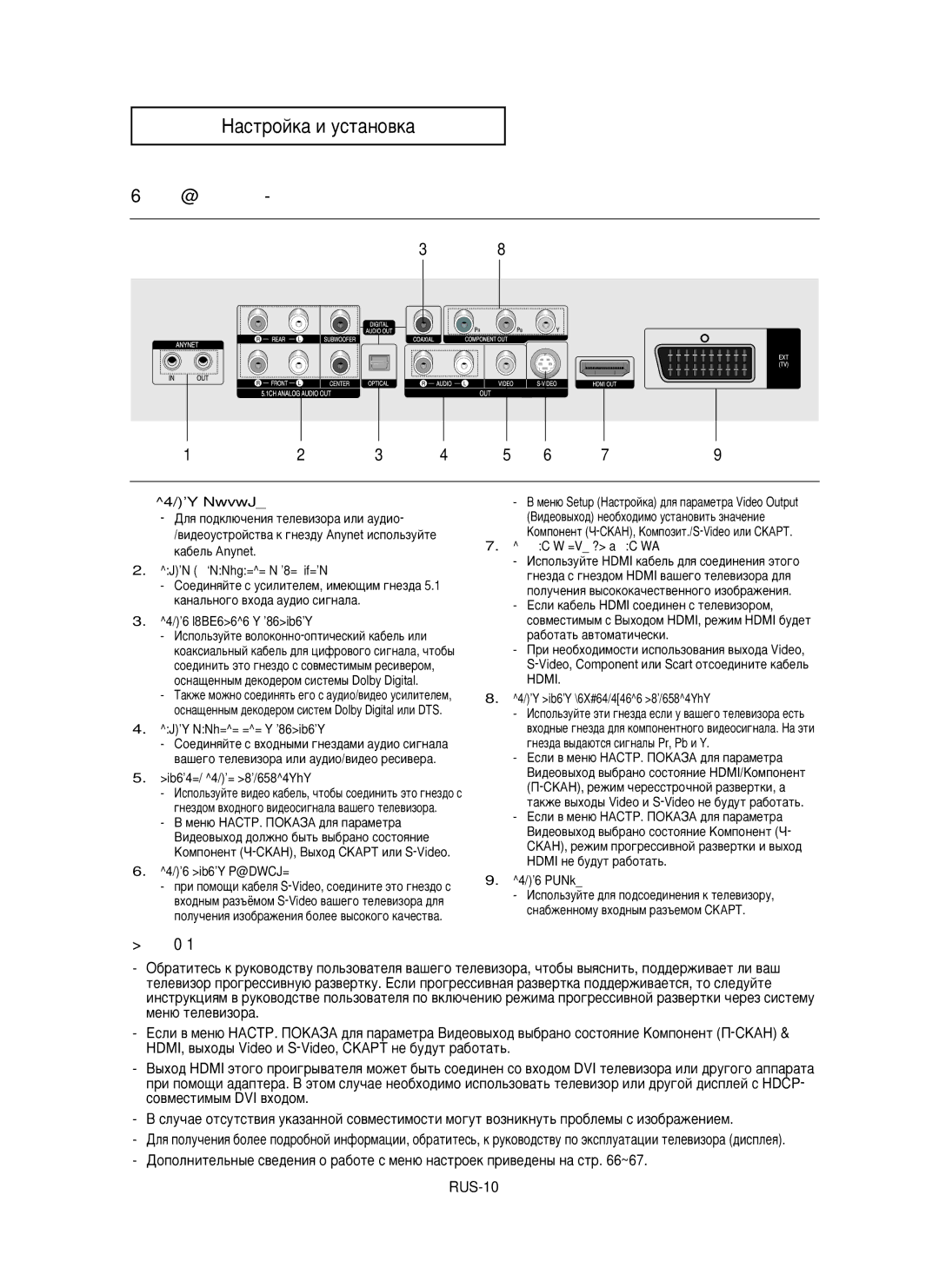 Samsung DVD-HD950/XEV manual ‡ÊÌ˚Â Á‡ÏÂ˜‡ÌËﬂ 