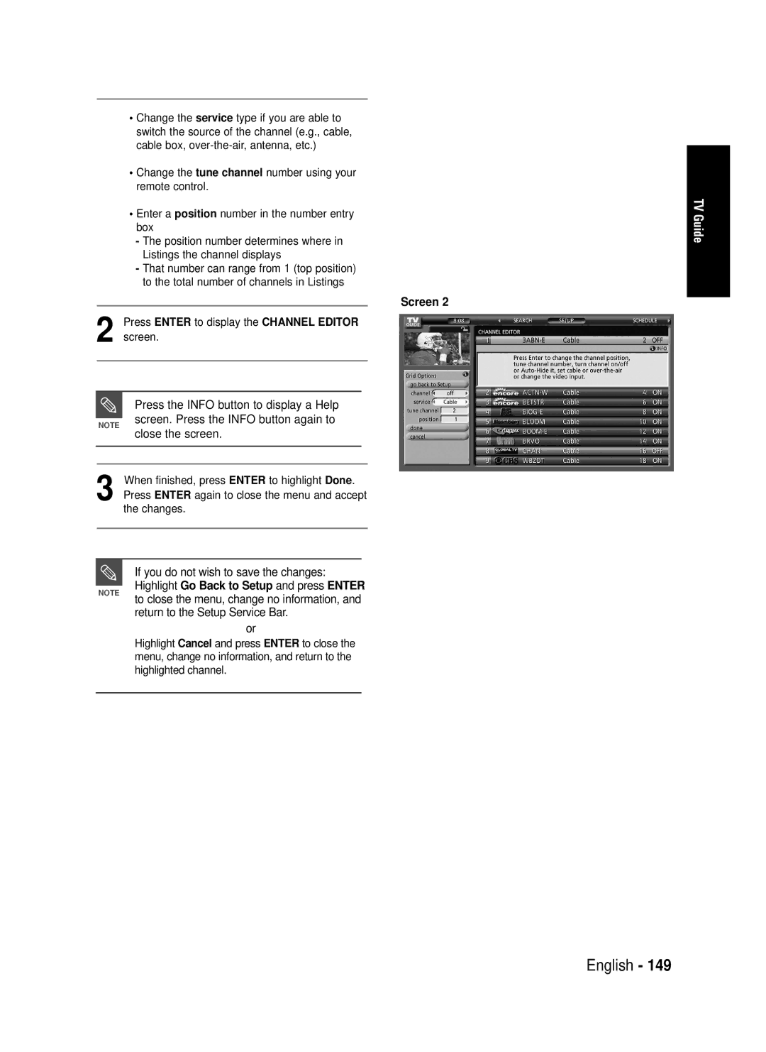 Samsung DVD-HR720 instruction manual If you do not wish to save the changes, Highlight Go Back to Setup and press Enter 