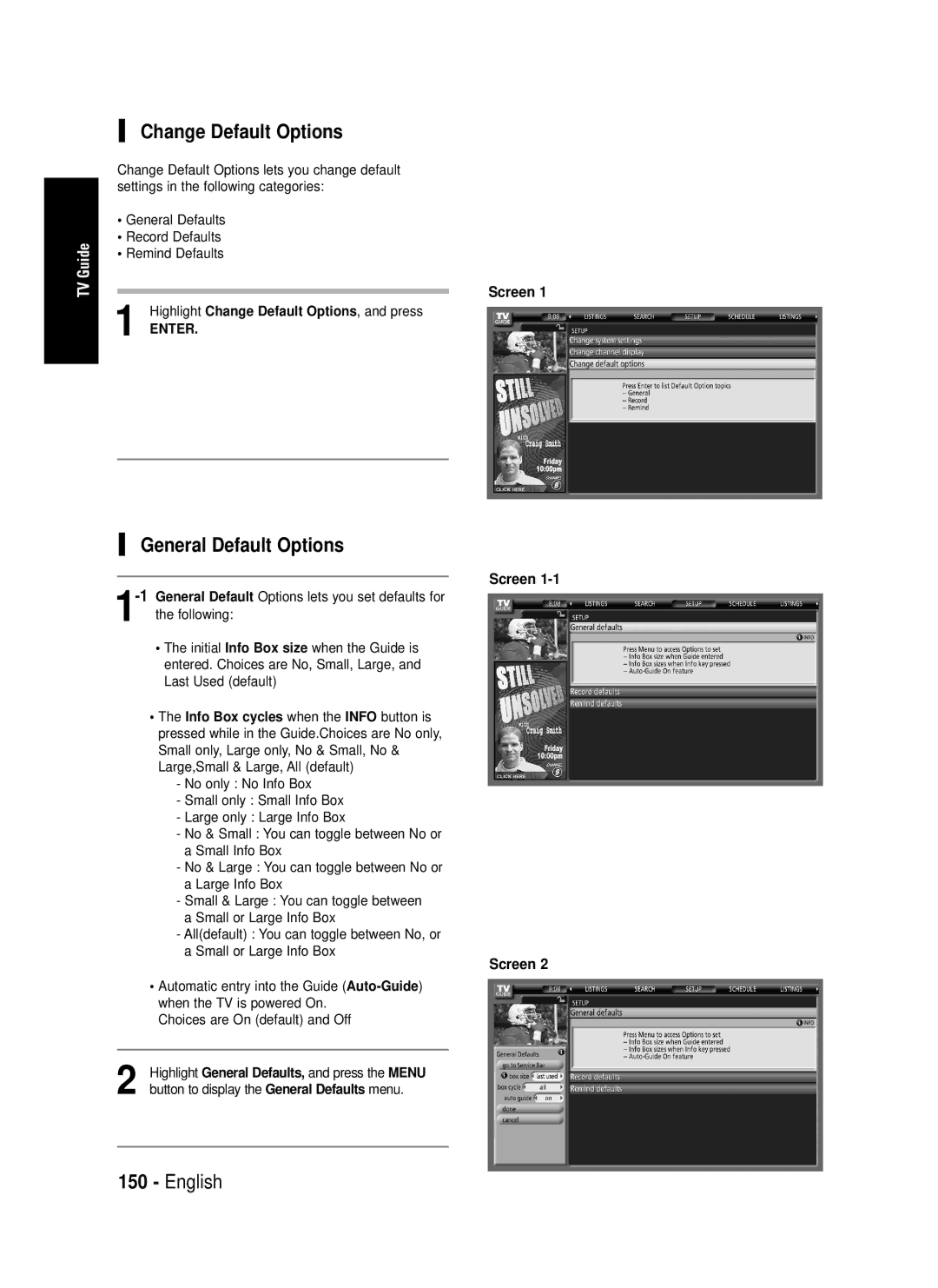 Samsung DVD-HR720 instruction manual Change Default Options, General Default Options 