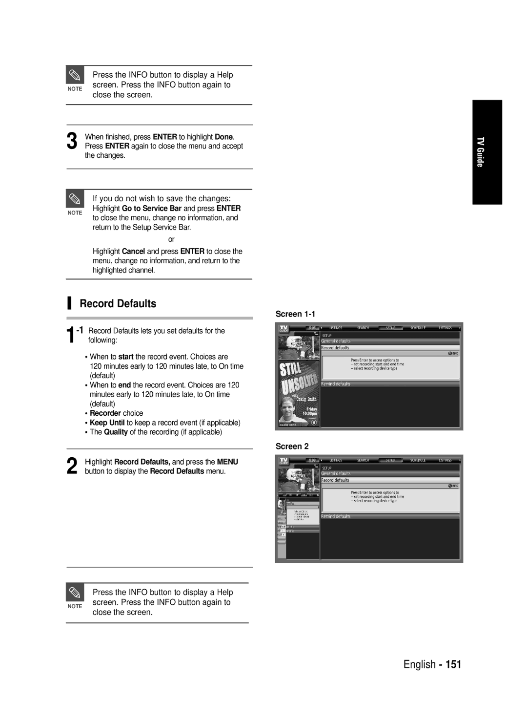 Samsung DVD-HR720 instruction manual Record Defaults, Highlight Go to Service Bar and press Enter, Recorder choice 