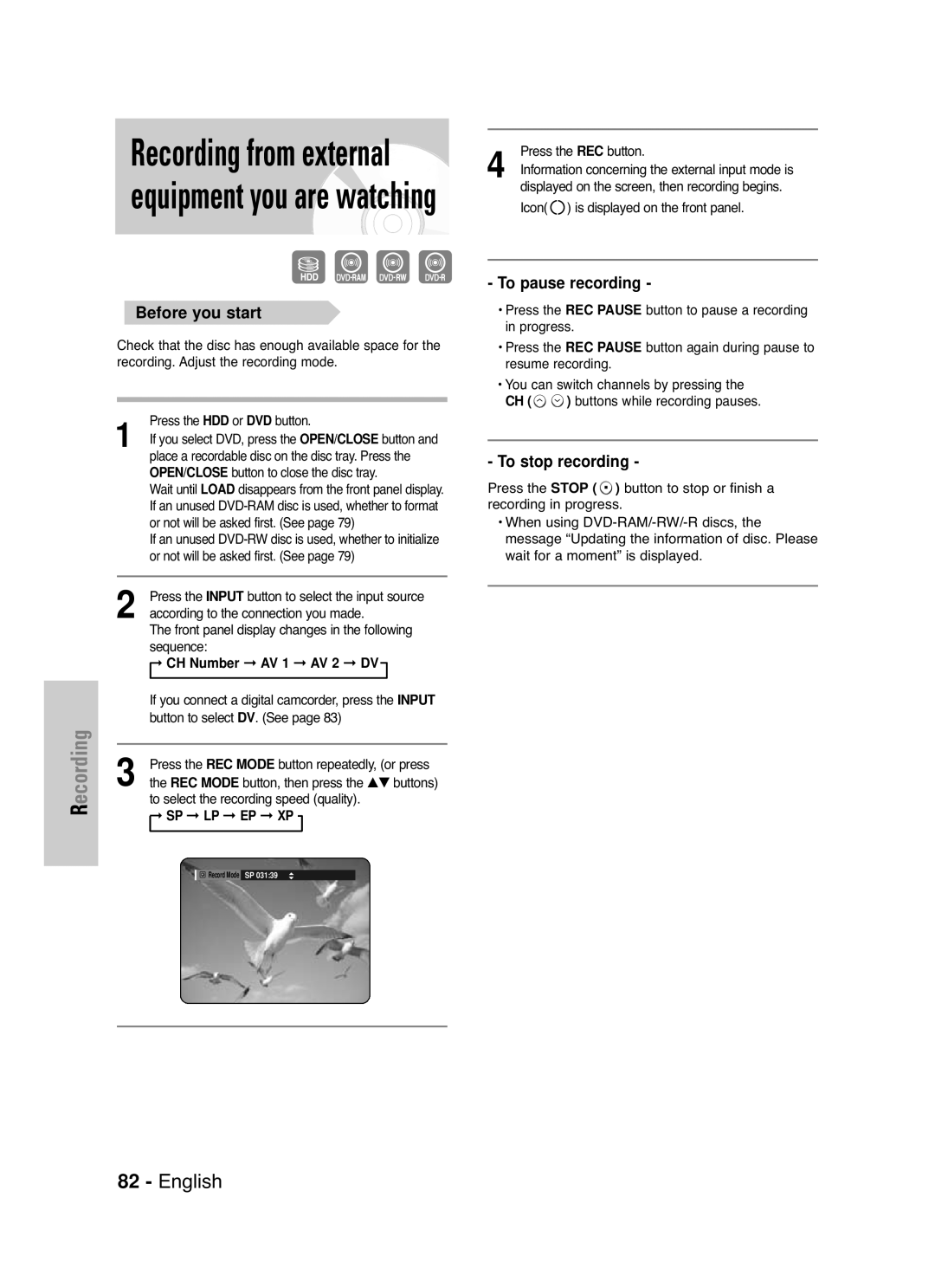 Samsung DVD-HR720 instruction manual Before you start, Open/Close 