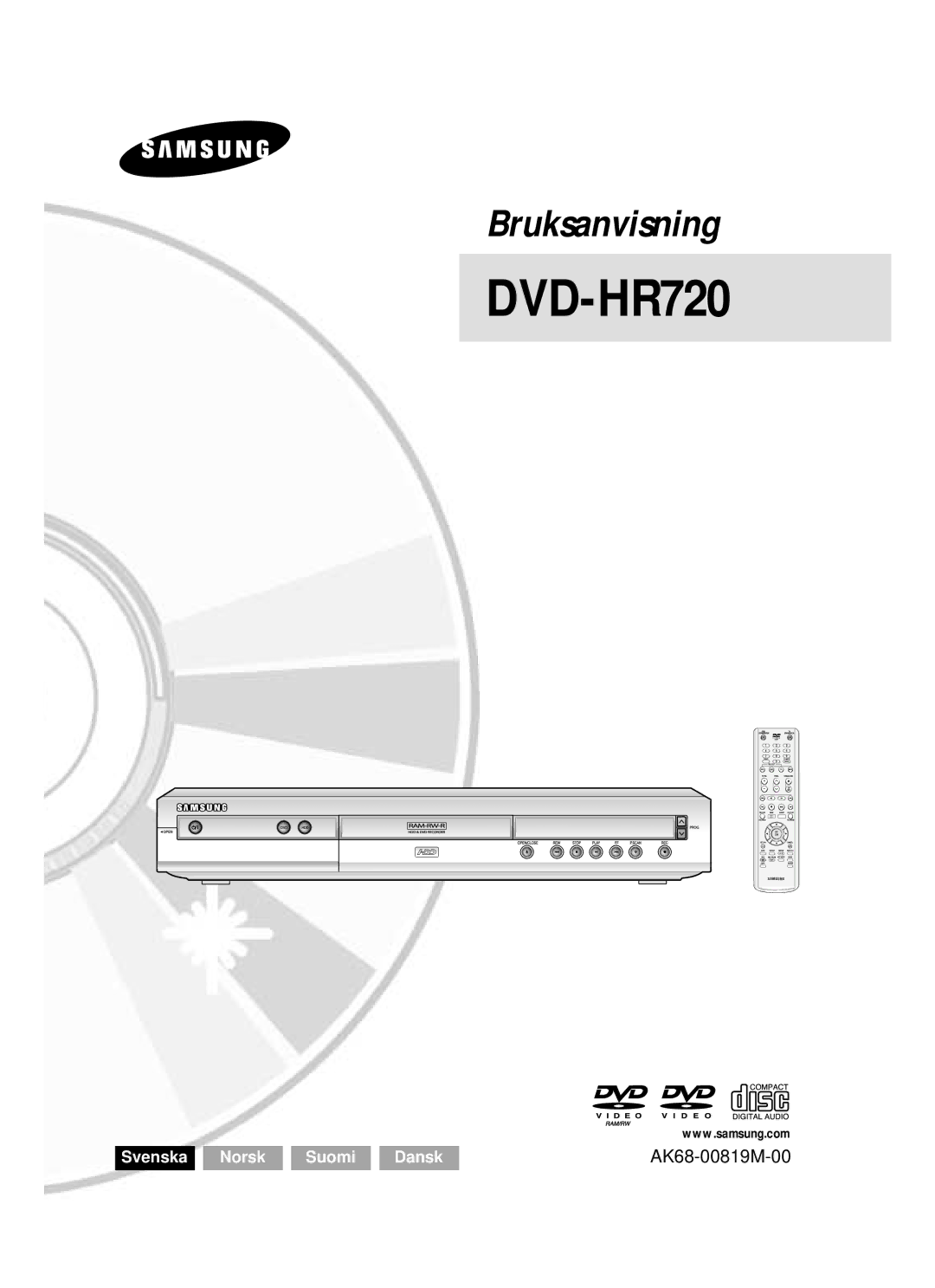 Samsung DVD-HR720/XEE manual 