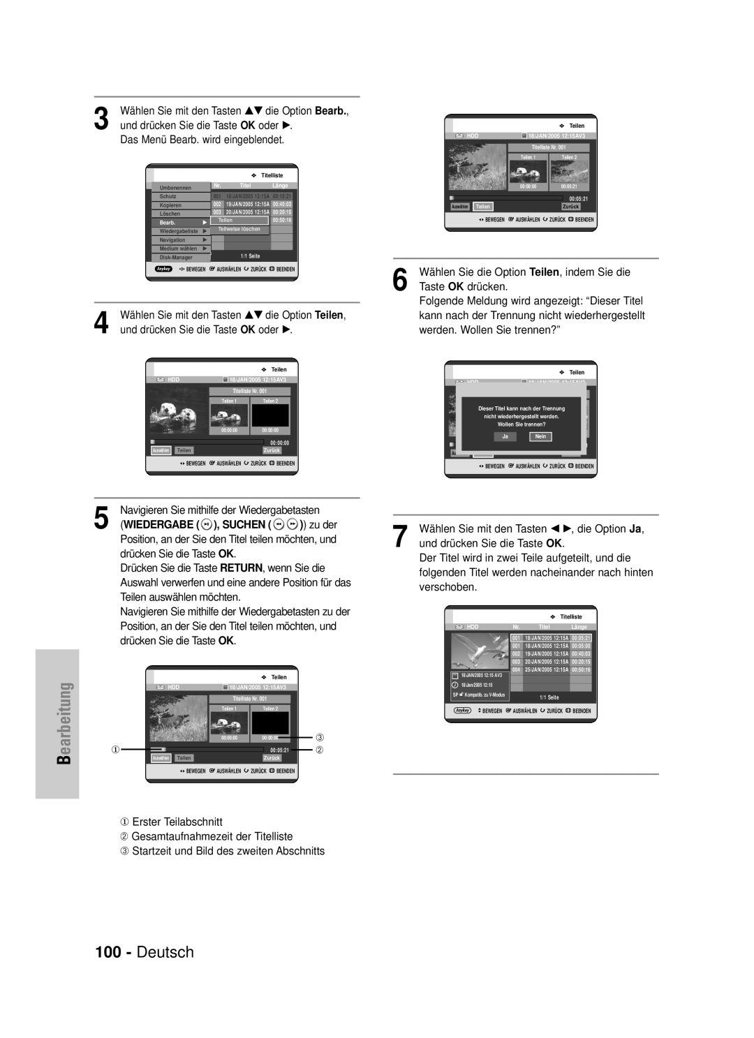 Samsung DVD-HR720/XEG, DVD-HR720/XEF manual Wiedergabe , Suchen 