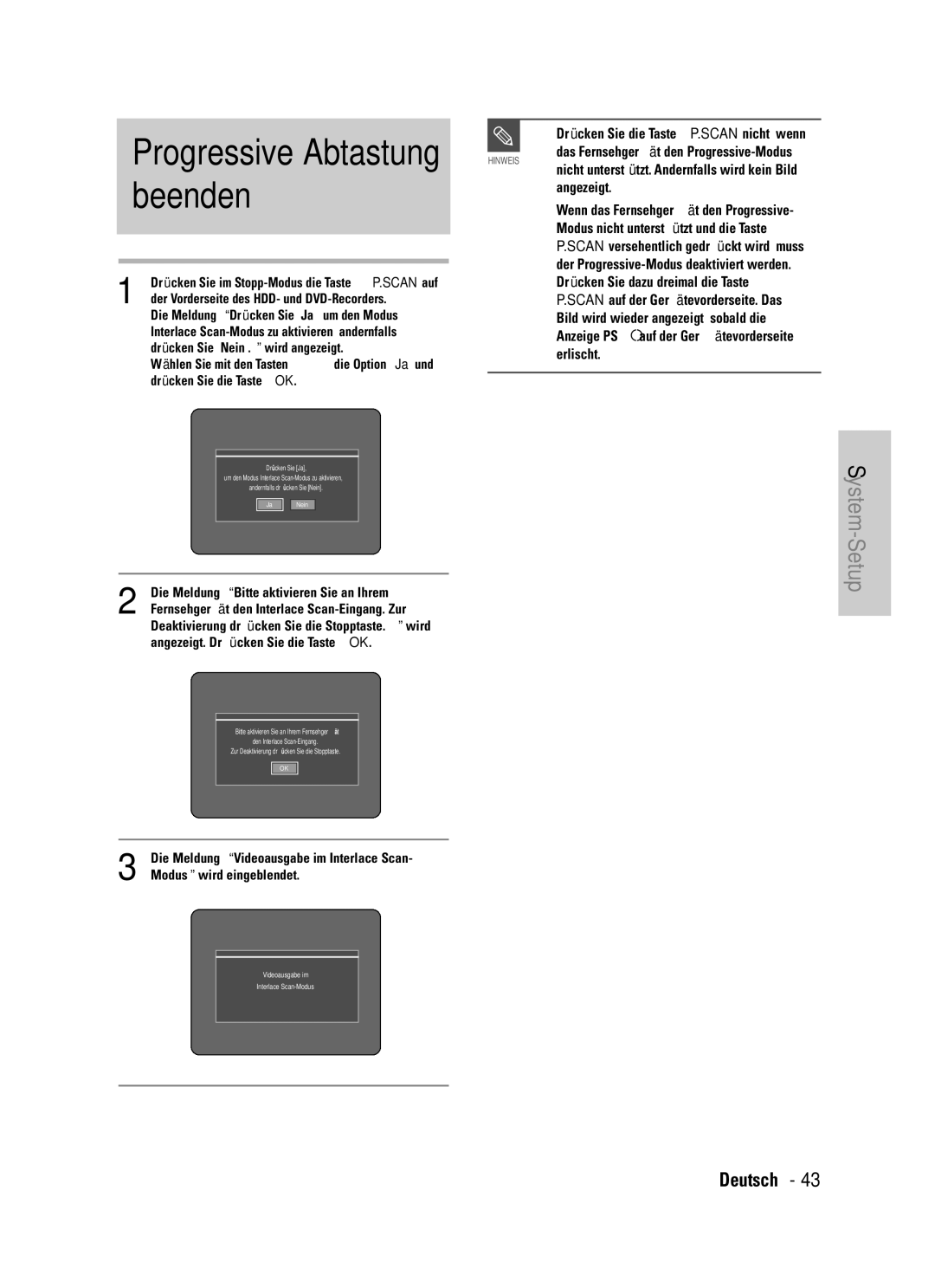 Samsung DVD-HR720/XEF, DVD-HR720/XEG manual Beenden 