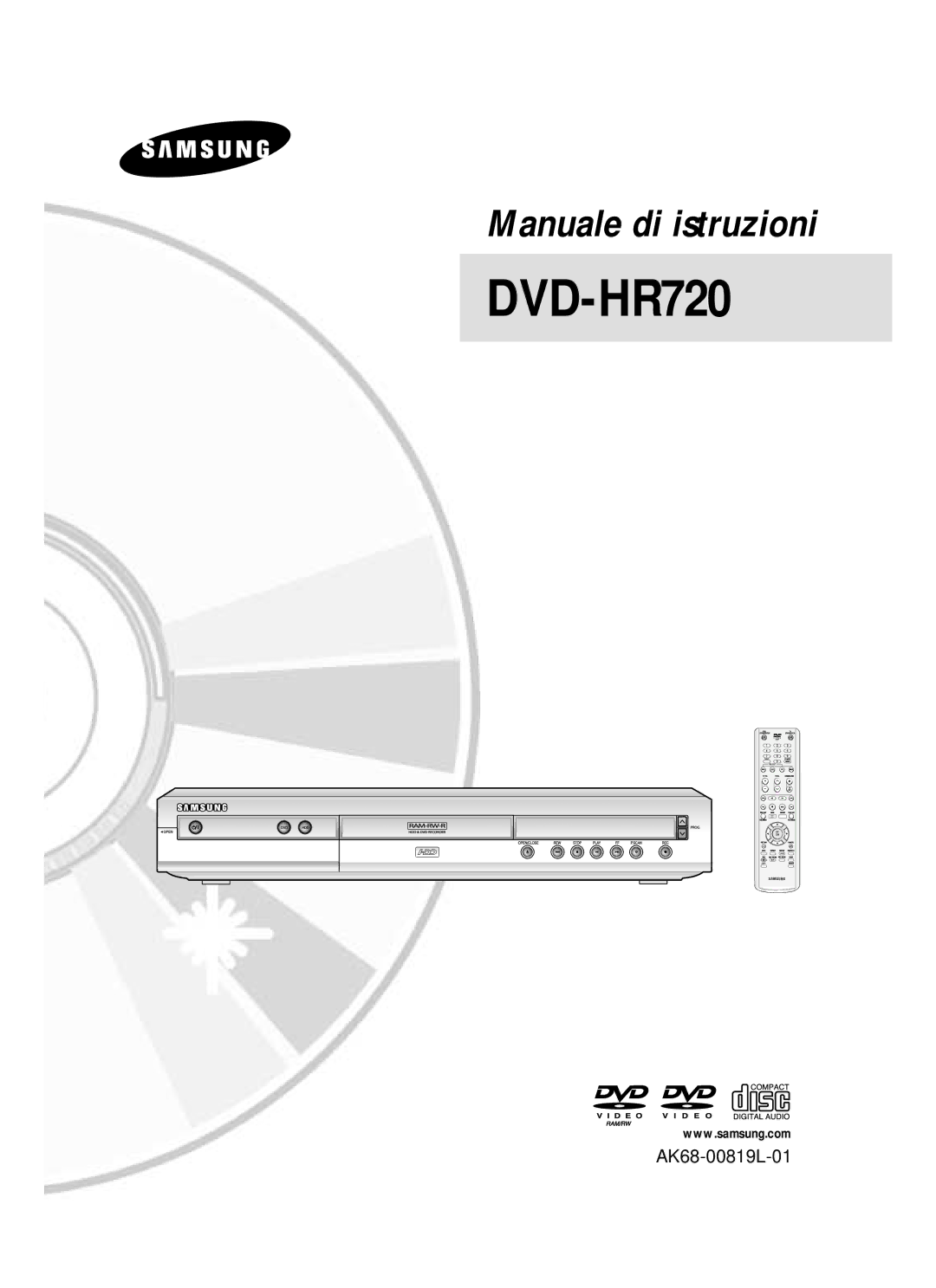 Samsung DVD-HR720/XET manual 