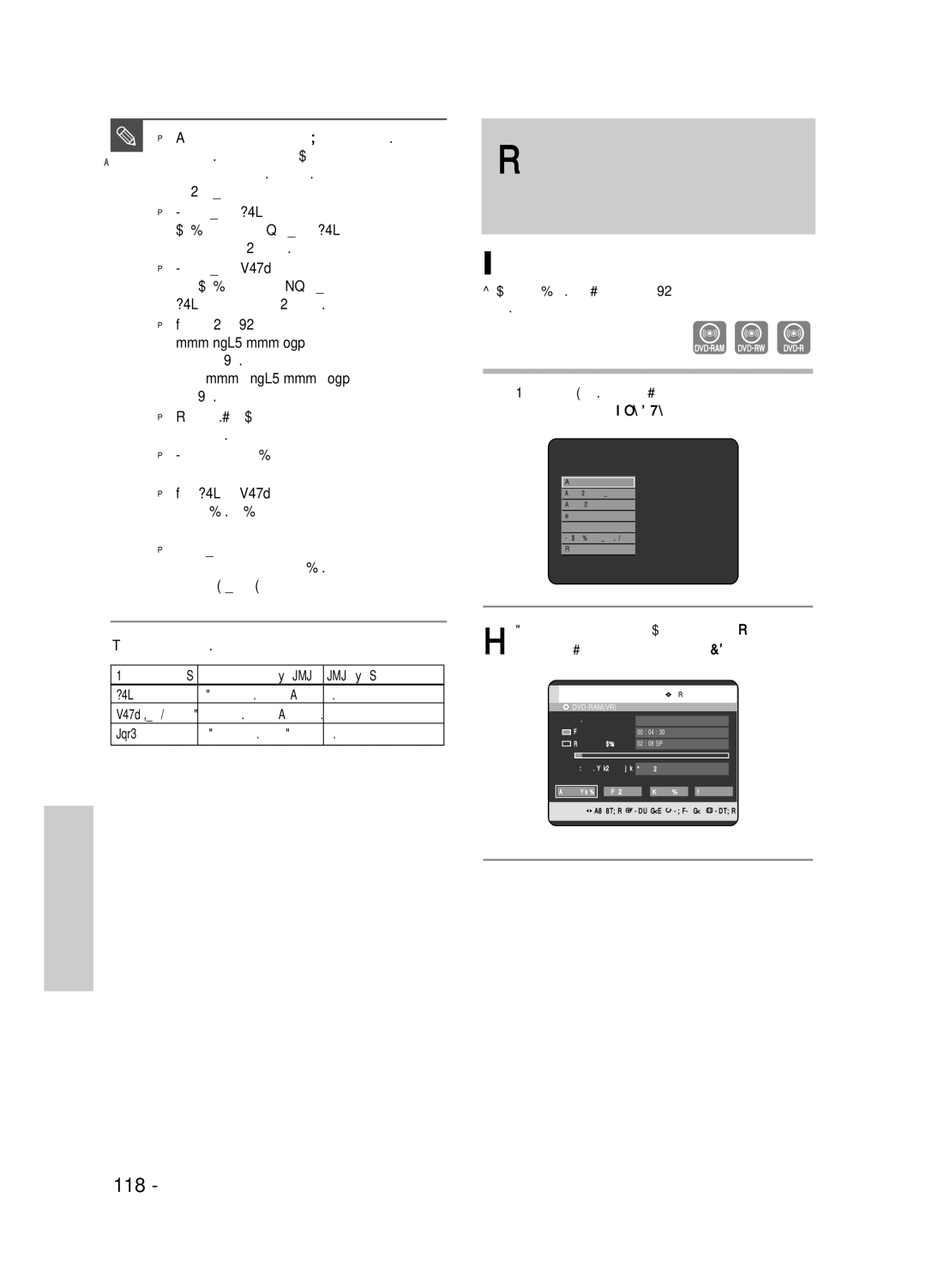 Samsung DVD-HR720/XEV manual 118 êÛÒÒÍËÈ, ÊÂ‰‡ÍÚËÓ‚‡ÌËÂ Ëïâìë ‰ËÒÍ‡, Ë Ì‡Ê‡ÚËË Íìóôíë éÚÏÂÌ‡ ‚Ó ‚ÂÏﬂ, DivX 