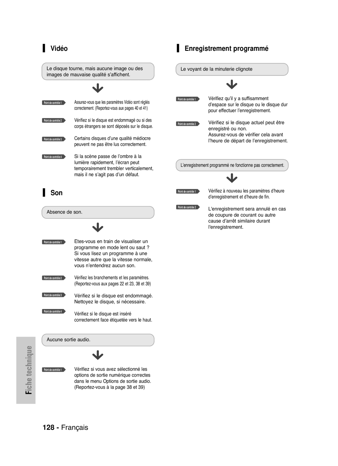 Samsung DVD-HR721/XEF manual Vidéo, Son, Enregistrement programmé 