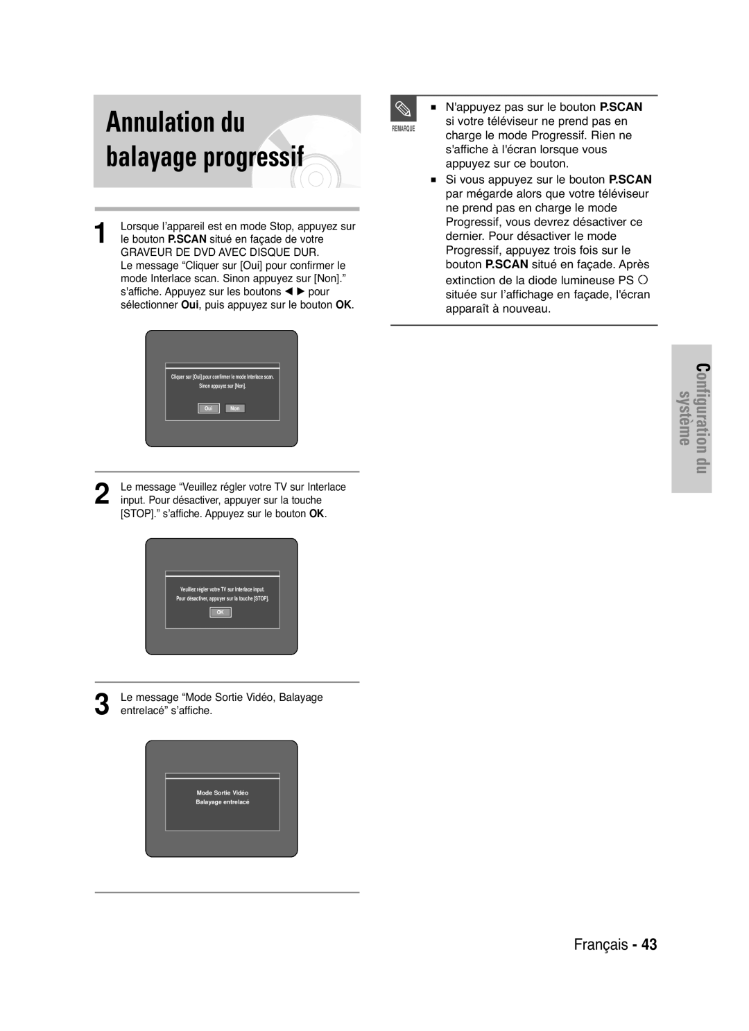 Samsung DVD-HR721/XEF manual Annulation du 