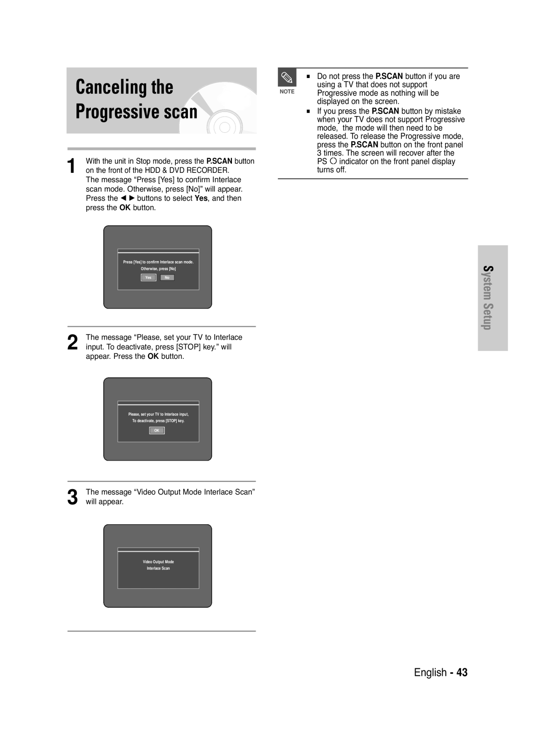 Samsung DVD-HR721/EUR, DVD-HR721/XEG manual Canceling 