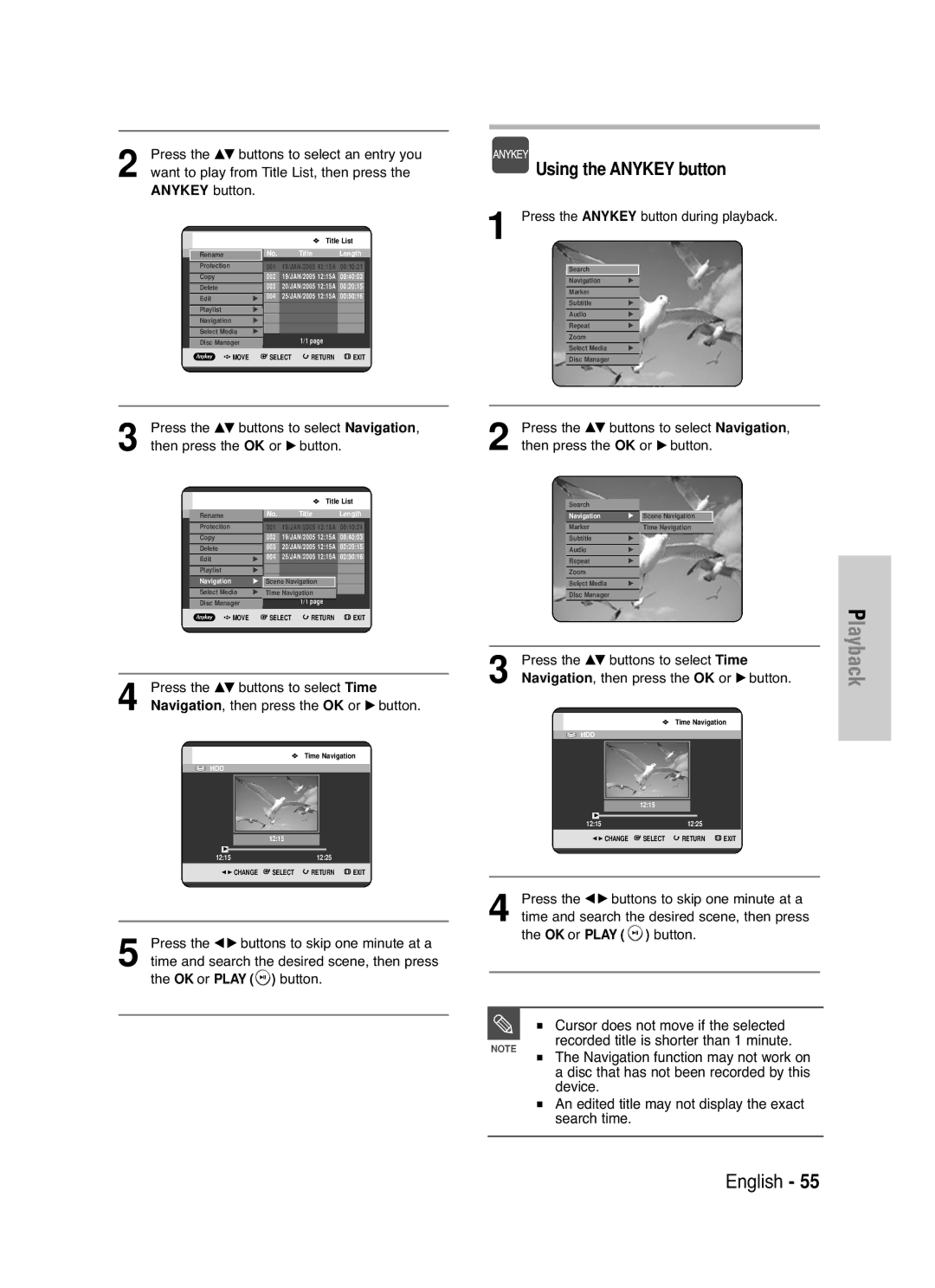 Samsung DVD-HR721/EUR, DVD-HR721/XEG manual Device, An edited title may not display the exact, Search time 