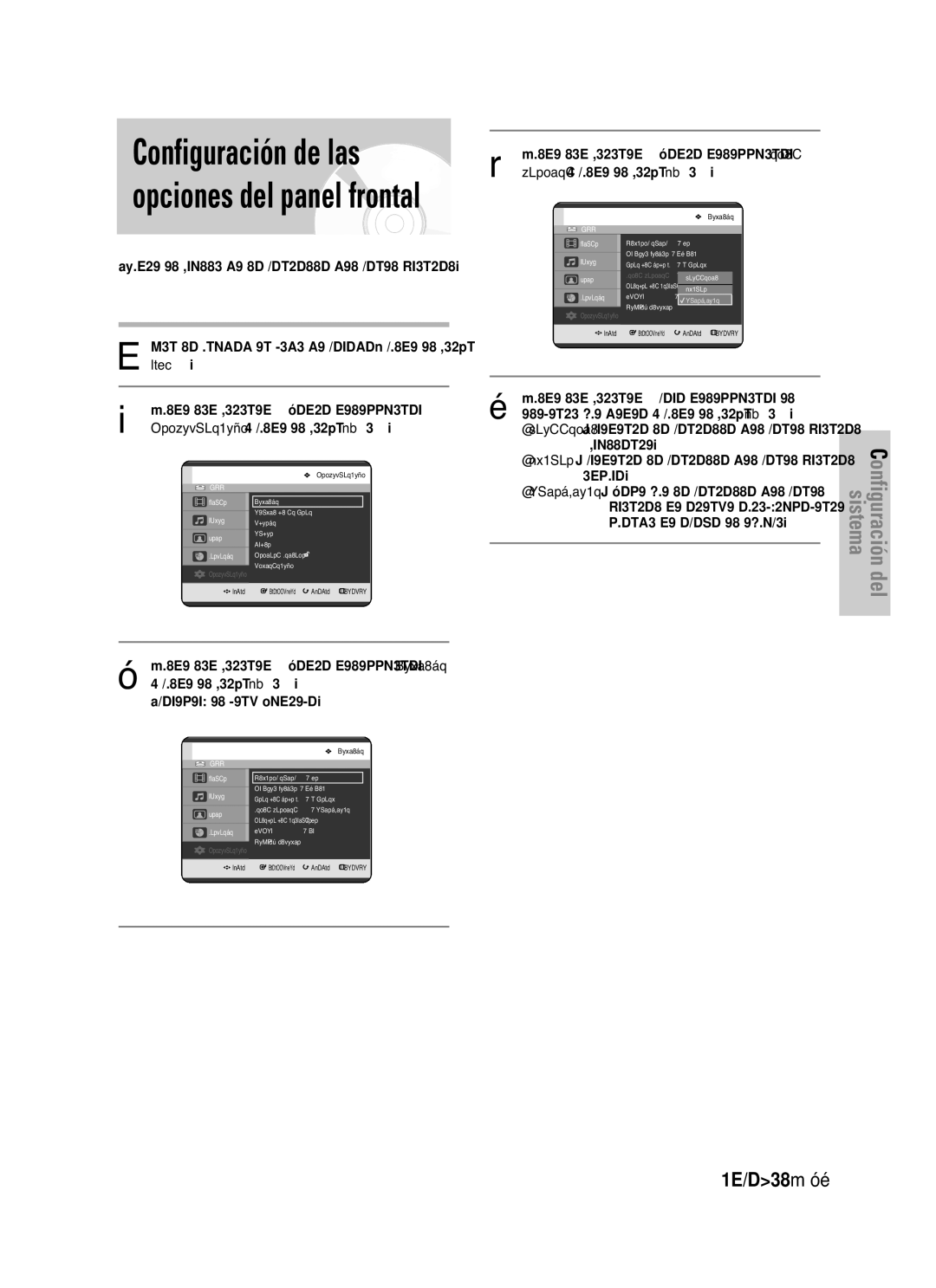 Samsung DVD-HR721/EUR manual Frontal y pulse el botón OK o √, Ajuste el brillo de la pantalla del panel frontal, Brillante 