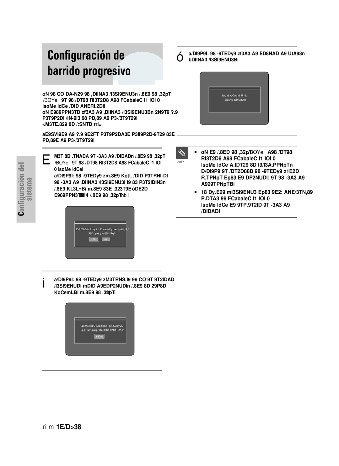 Samsung DVD-HR721/XET, DVD-HR721/XEG manual Configuración de barrido progresivo, Si se pulsa el botón P.SCAN del panel 