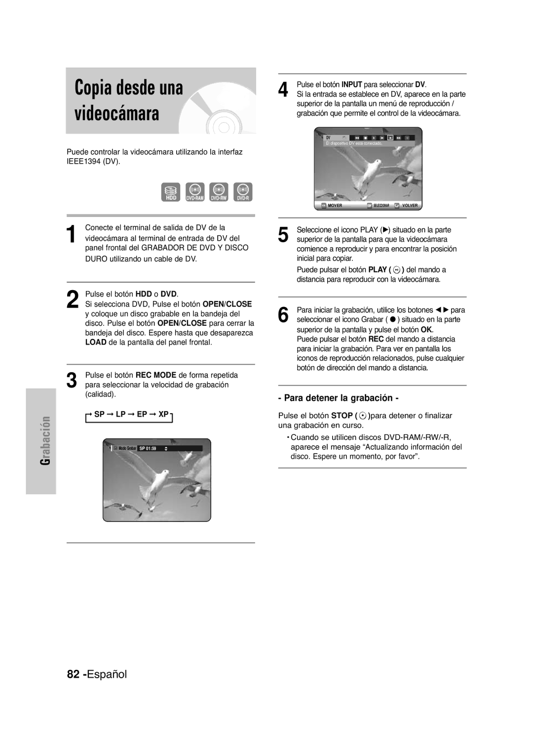 Samsung DVD-HR721/XET, DVD-HR721/XEG, DVD-HR721/XEF, DVD-HR721/EUR, DVD-HR721/XEO, DVD-HR721/XEN, DVD-HR721/XEC manual Dvd 