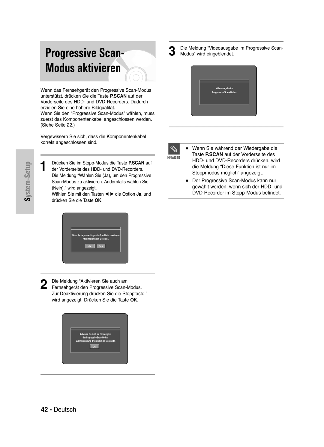 Samsung DVD-HR721/XEG manual Modus aktivieren, Wenn Sie während der Wiedergabe die 